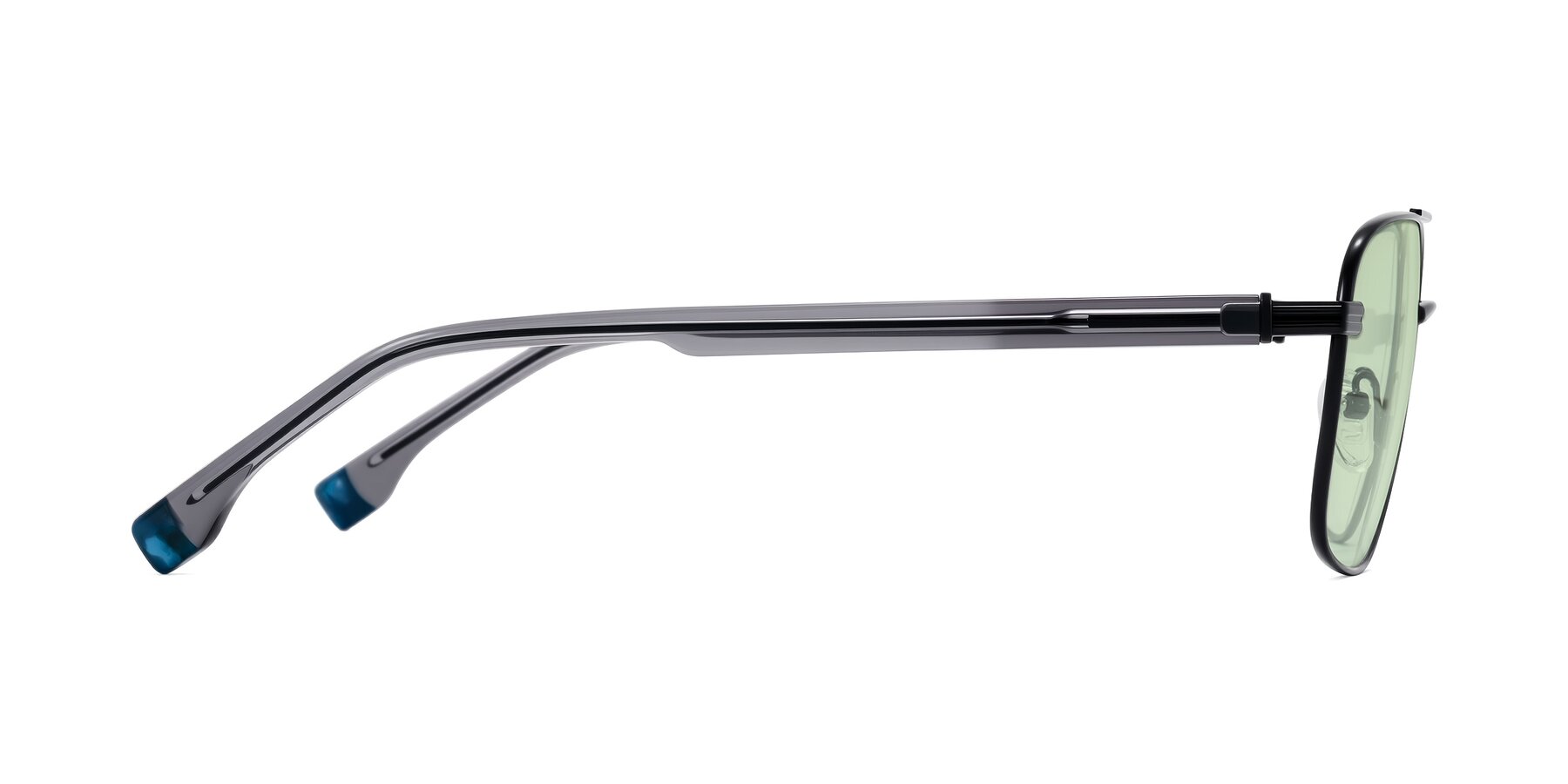 Side of Banten in Black with Light Green Tinted Lenses