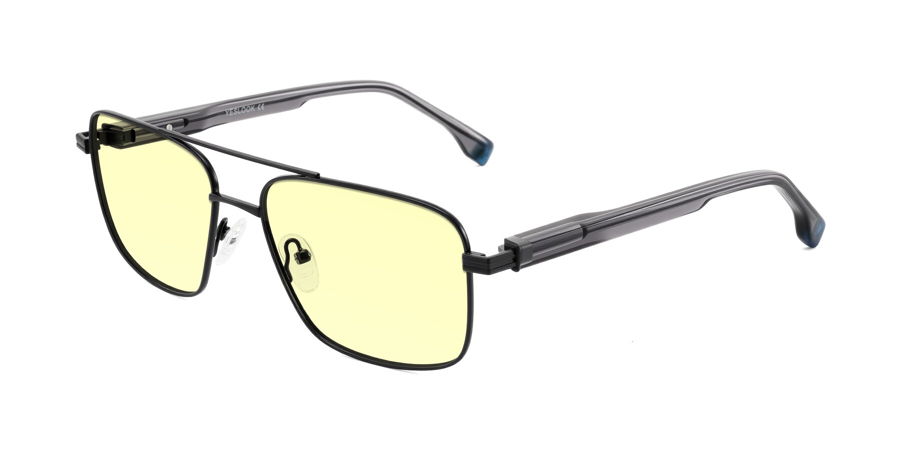 Angle of Banten in Black with Light Yellow Tinted Lenses