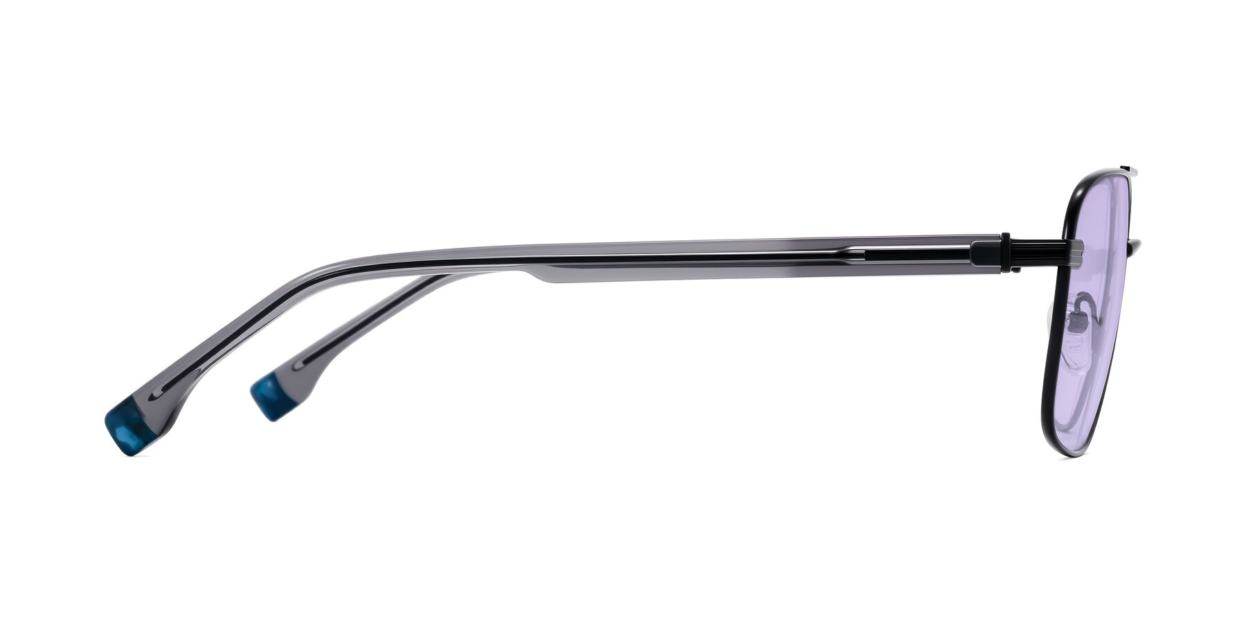 Side of Banten in Black with Light Purple Tinted Lenses