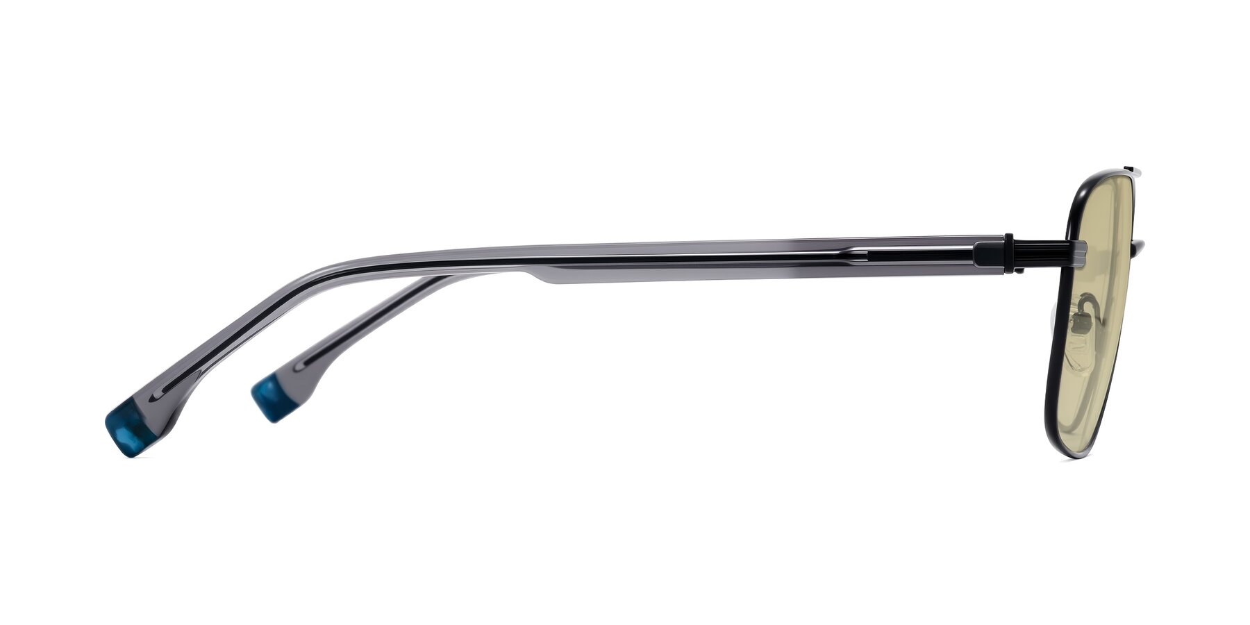 Side of Banten in Black with Light Champagne Tinted Lenses