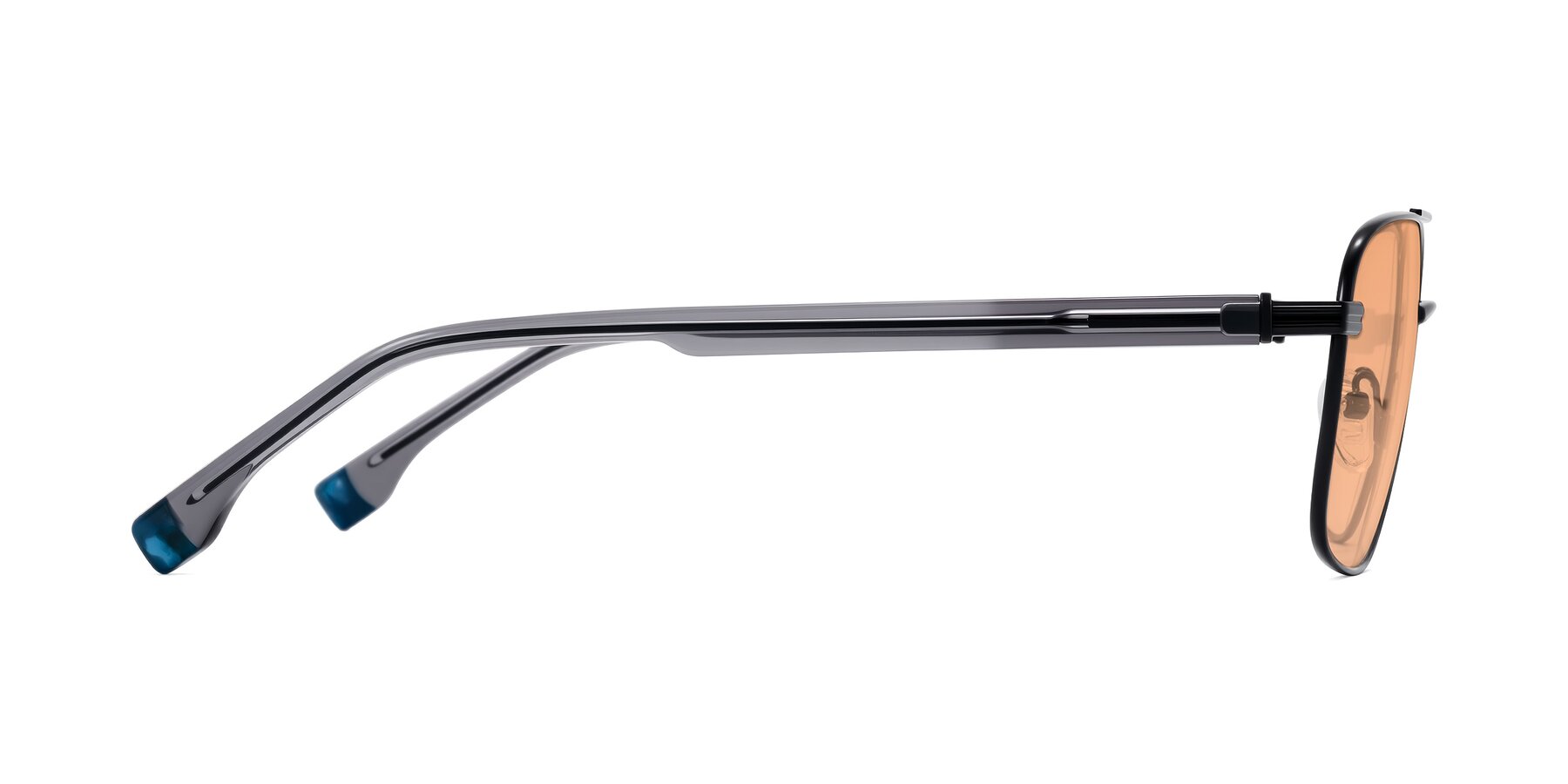 Side of Banten in Black with Light Orange Tinted Lenses