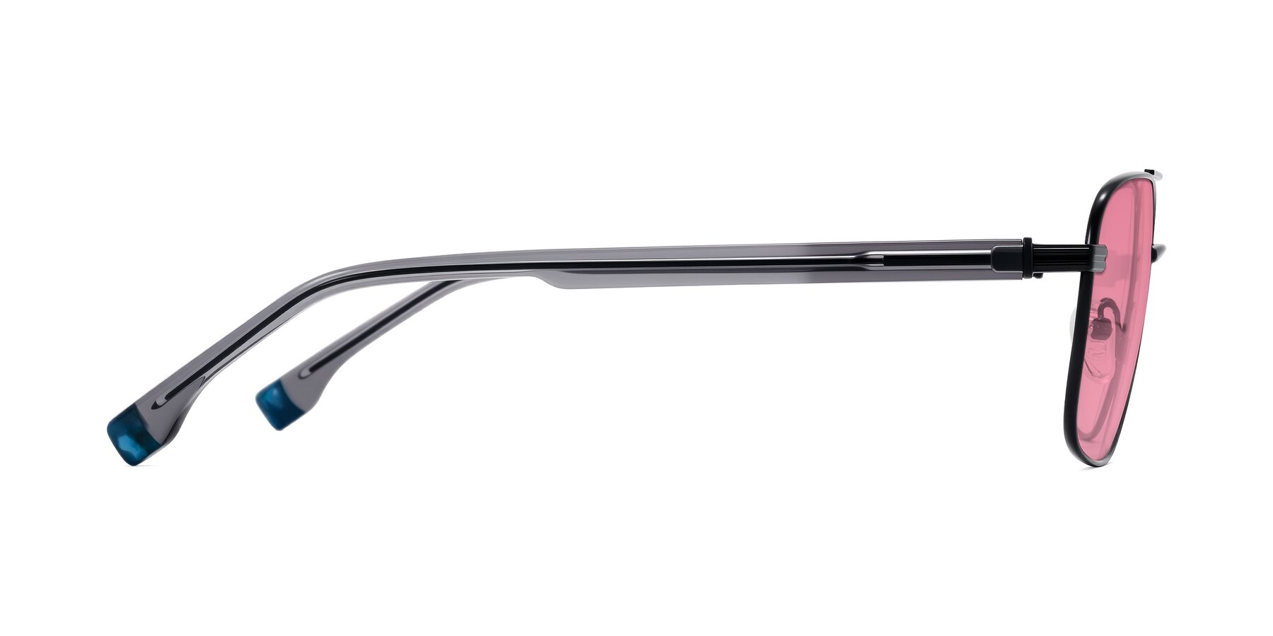 Side of Banten in Black with Pink Tinted Lenses