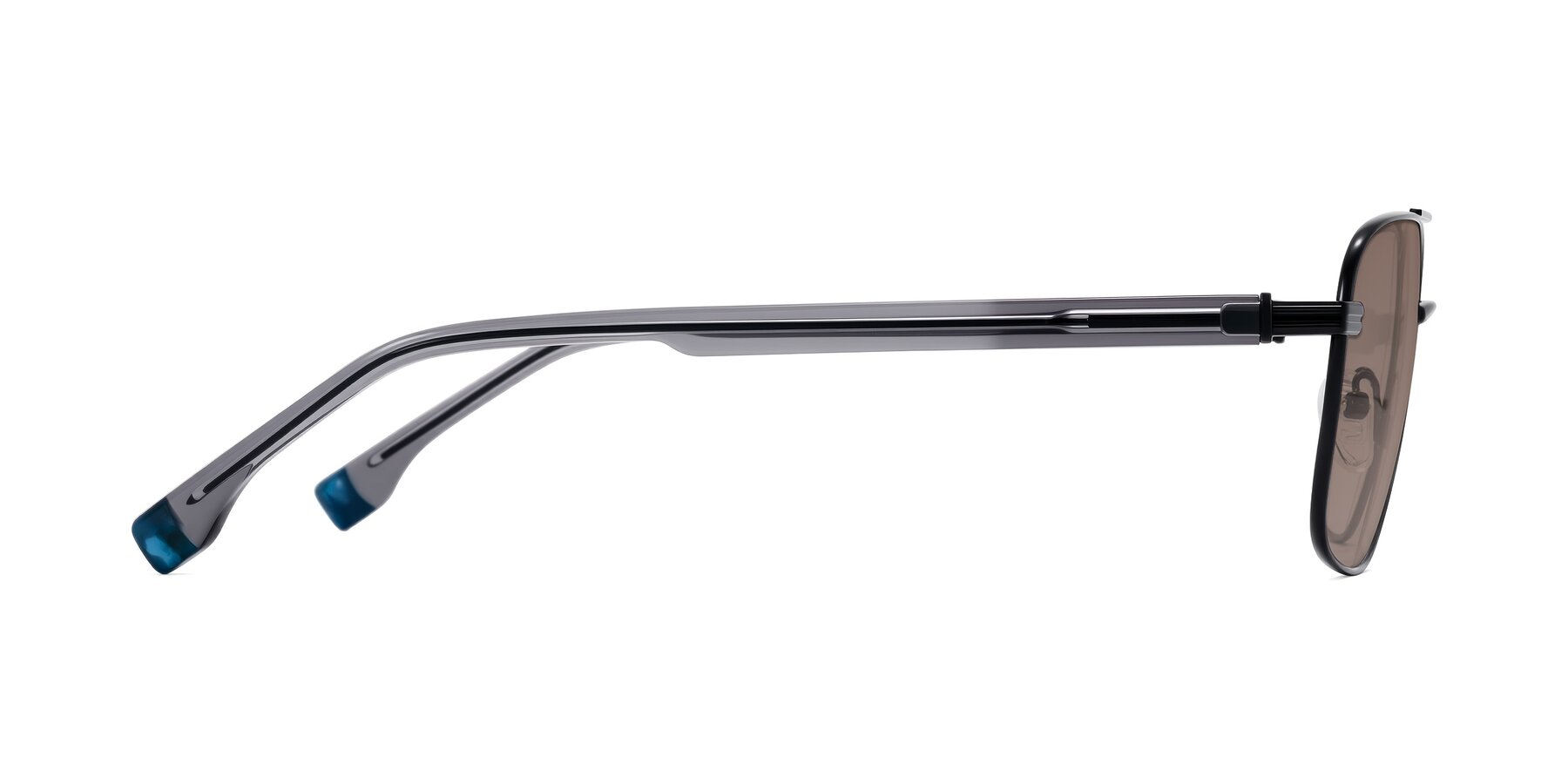 Side of Banten in Black with Medium Brown Tinted Lenses