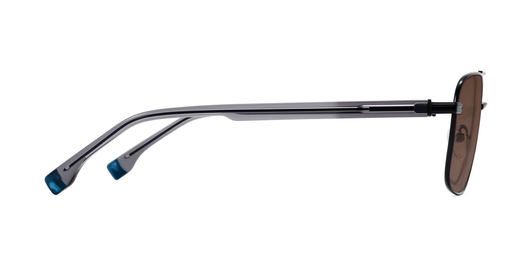 Side of Banten in Black with Brown Tinted Lenses