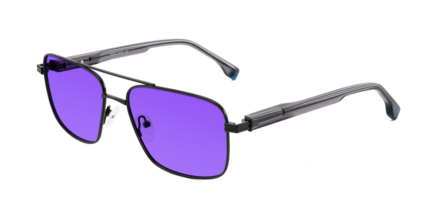 Angle of Banten in Black with Purple Tinted Lenses