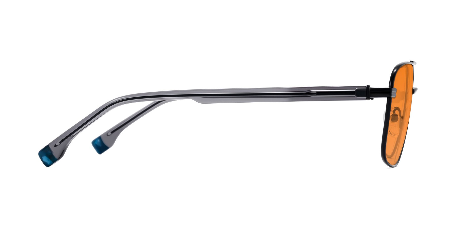 Side of Banten in Black with Orange Tinted Lenses