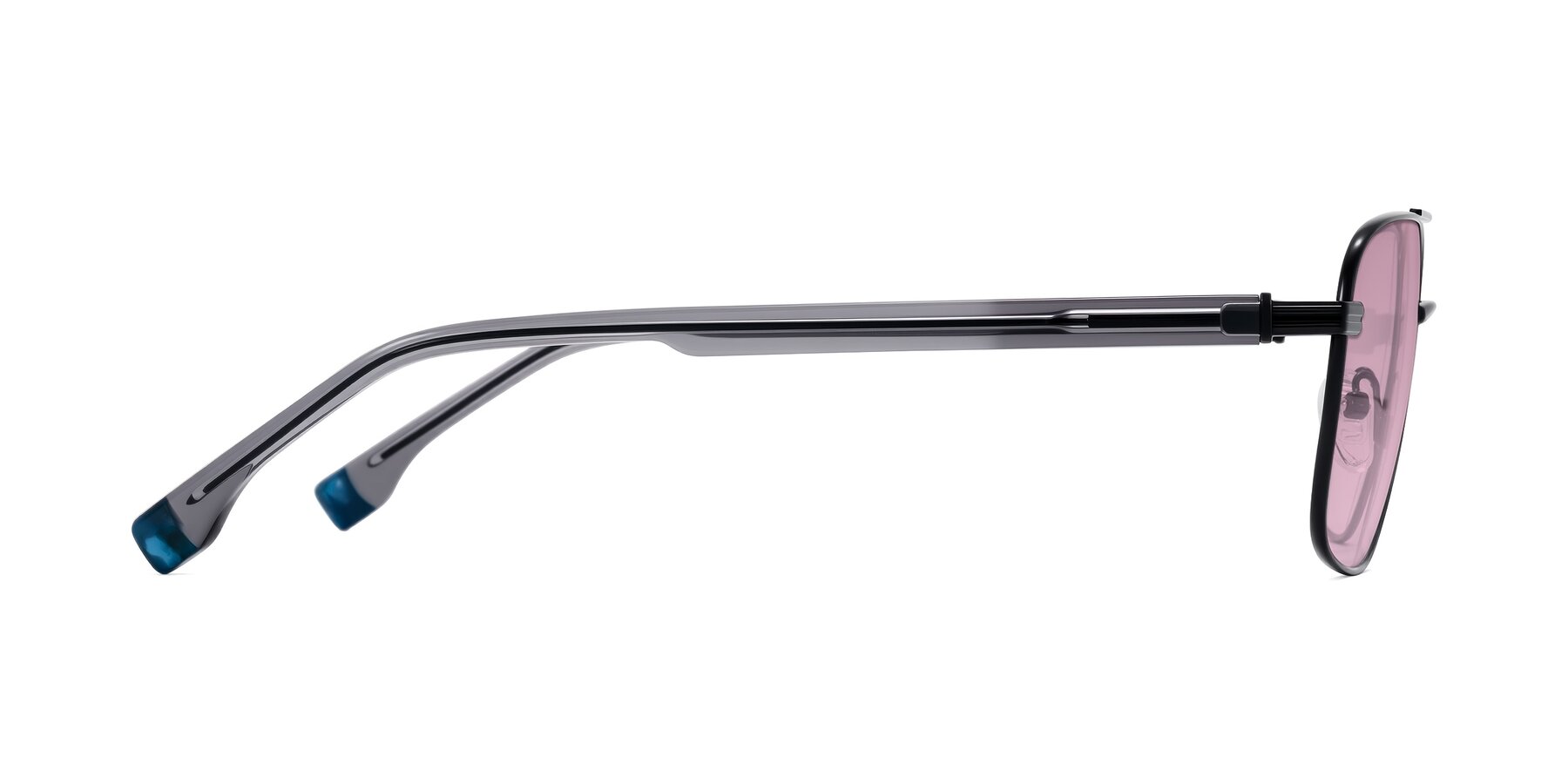 Side of Banten in Black with Light Wine Tinted Lenses