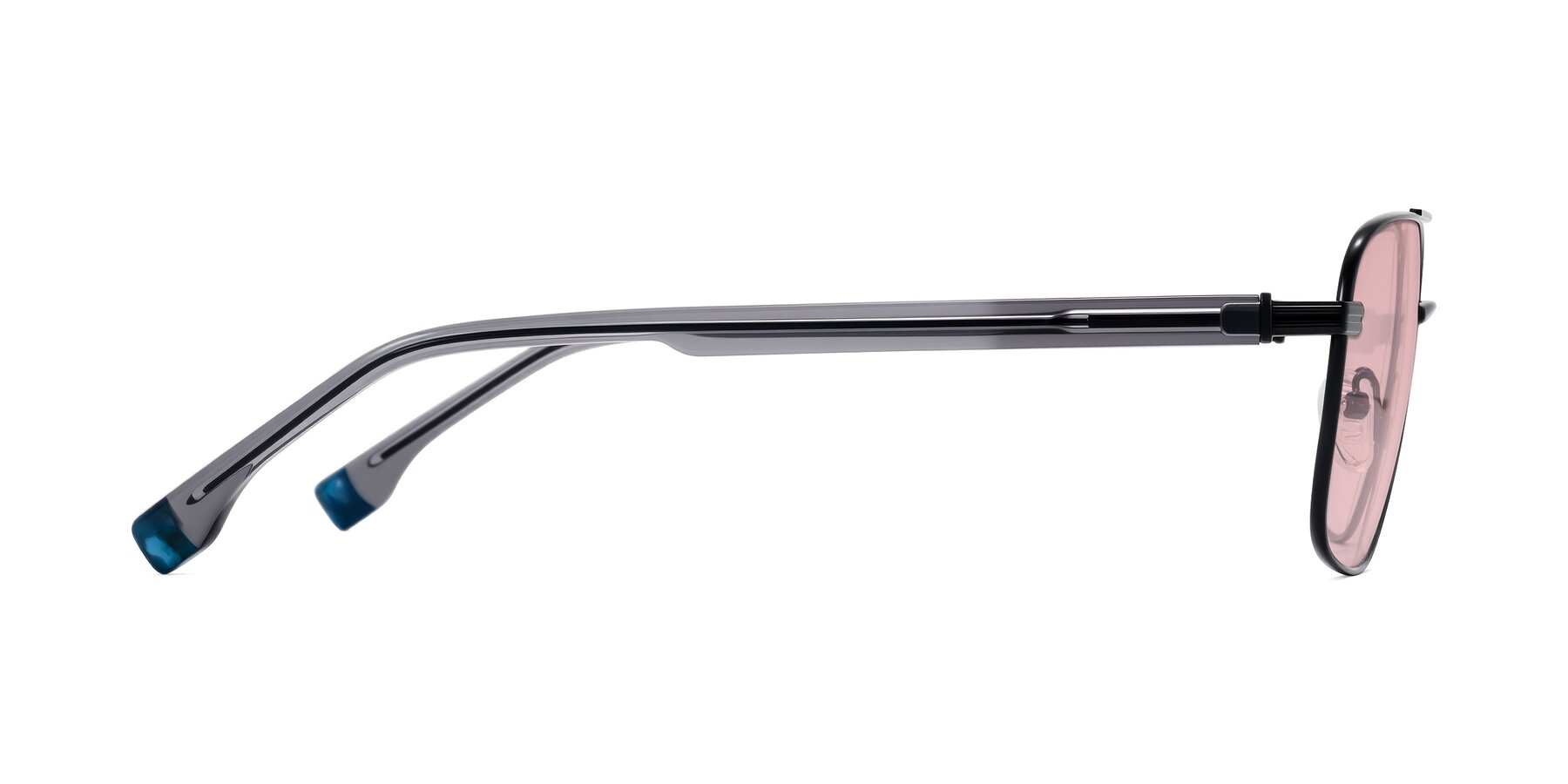 Side of Banten in Black with Light Garnet Tinted Lenses