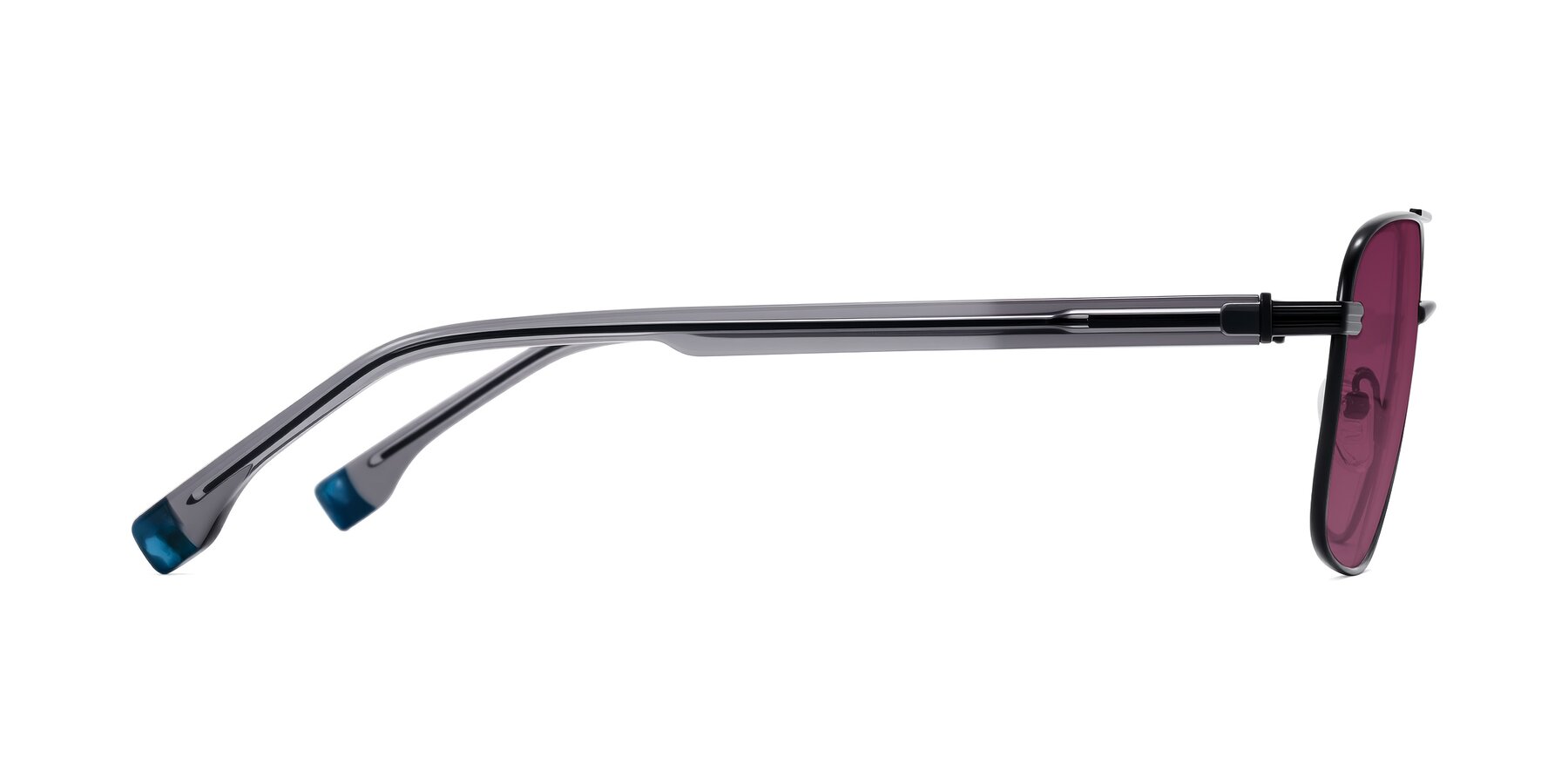 Side of Banten in Black with Wine Tinted Lenses