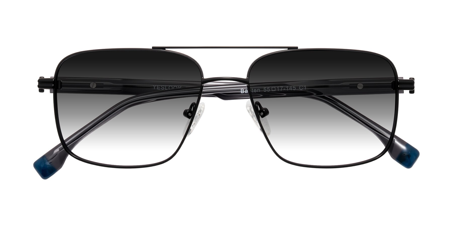 Folded Front of Banten in Black with Gray Gradient Lenses