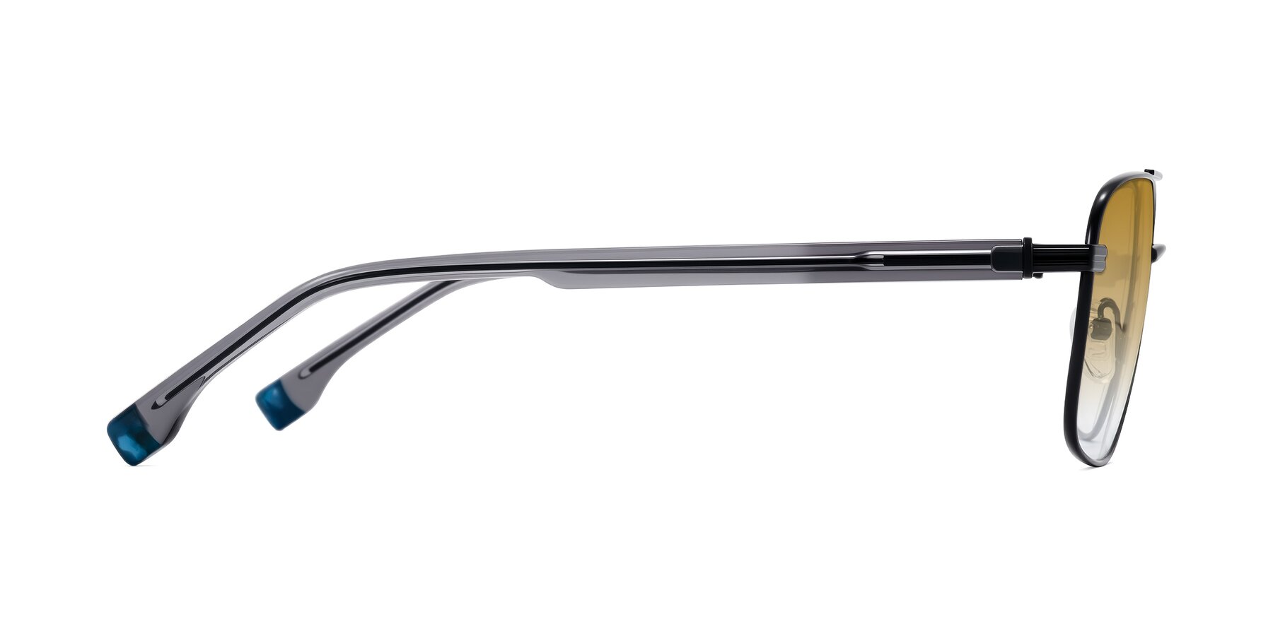 Side of Banten in Black with Champagne Gradient Lenses