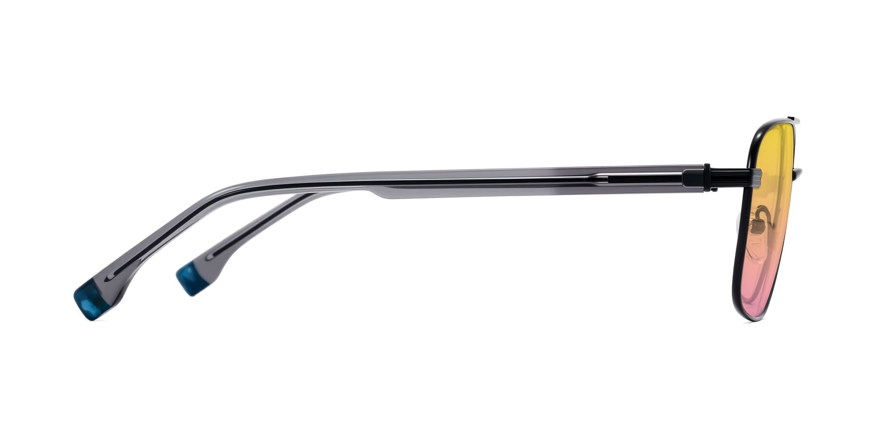 Side of Banten in Black with Yellow / Pink Gradient Lenses