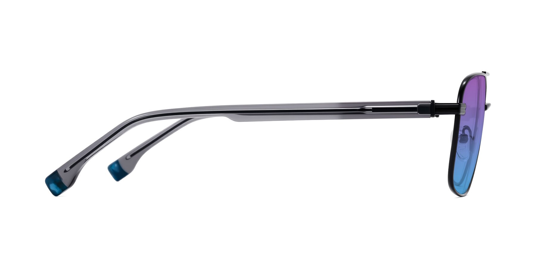 Side of Banten in Black with Purple / Blue Gradient Lenses