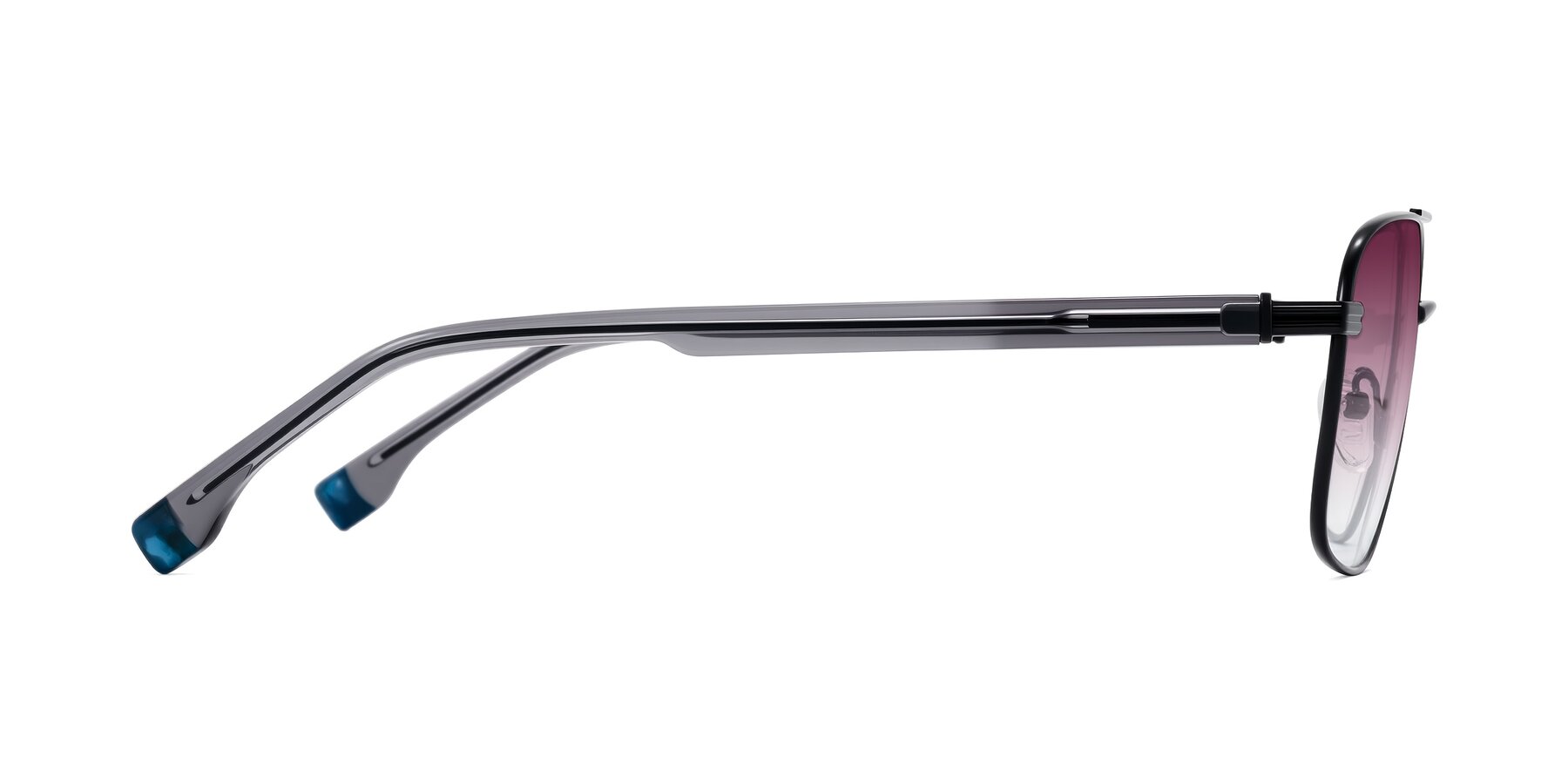 Side of Banten in Black with Wine Gradient Lenses