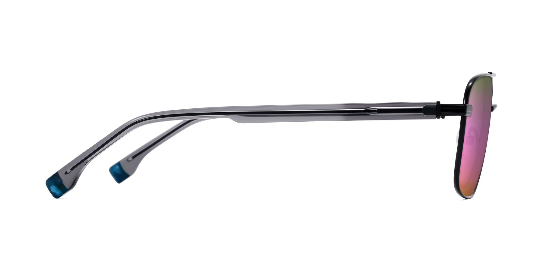 Side of Banten in Black with Pink Mirrored Lenses