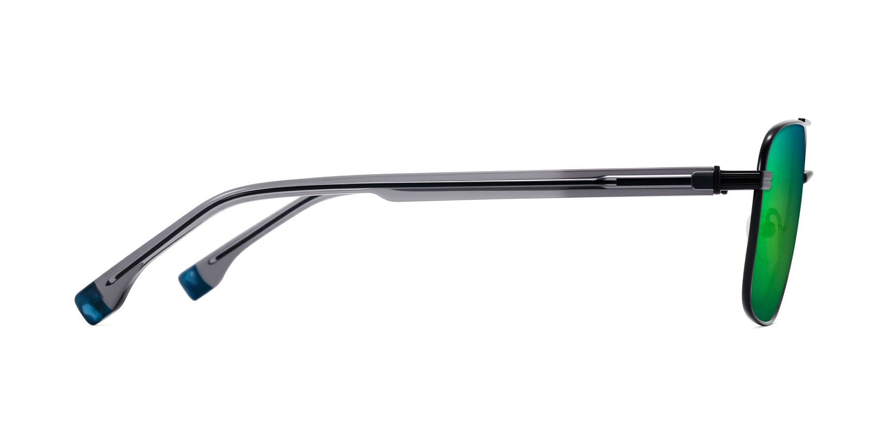 Side of Banten in Black with Green Mirrored Lenses