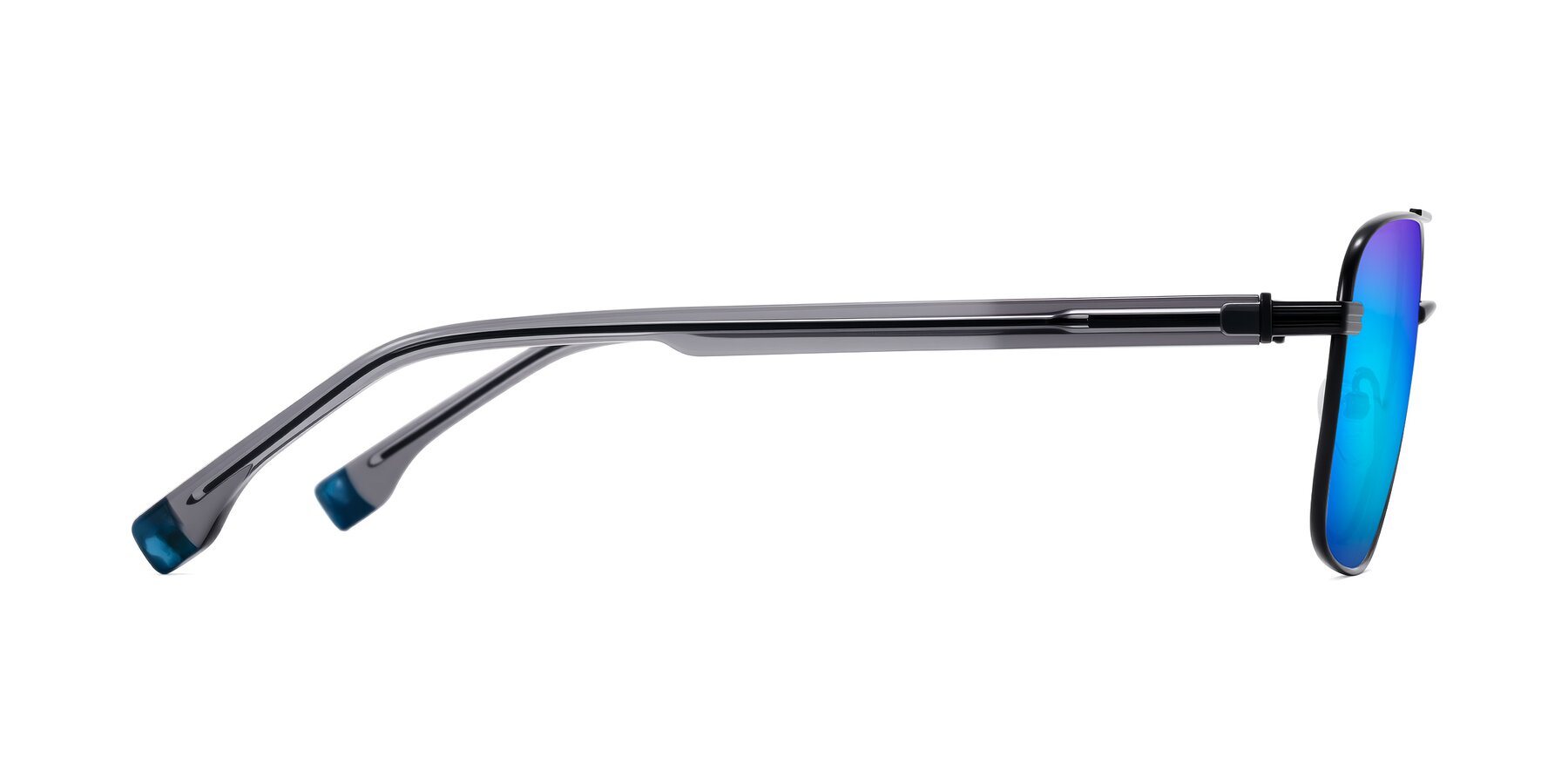 Side of Banten in Black with Blue Mirrored Lenses