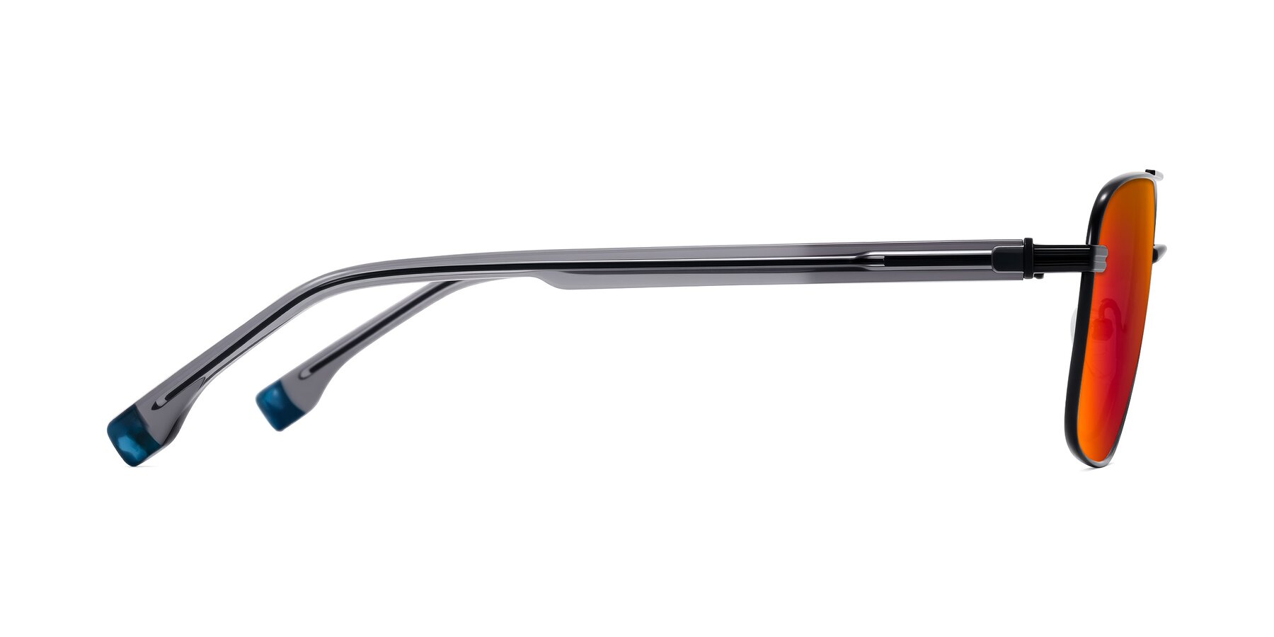 Side of Banten in Black with Red Gold Mirrored Lenses