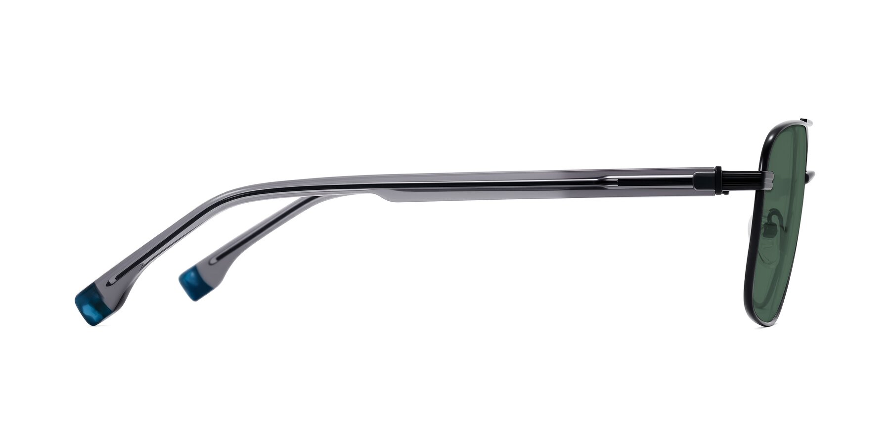 Side of Banten in Black with Green Polarized Lenses