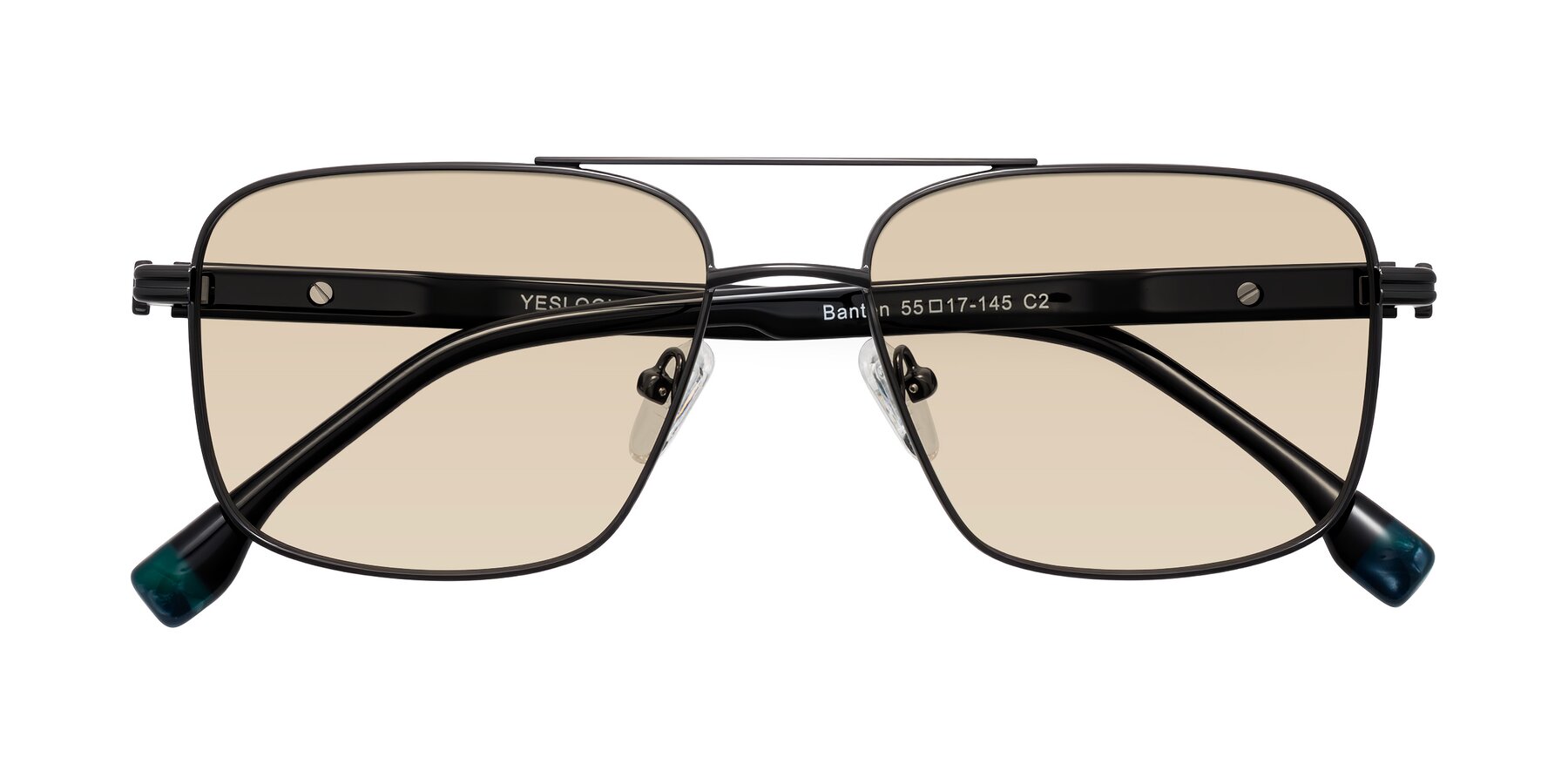 Folded Front of Banten in Gunmetal with Light Brown Tinted Lenses