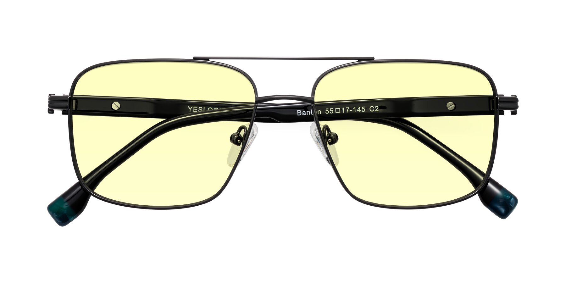 Folded Front of Banten in Gunmetal with Light Yellow Tinted Lenses