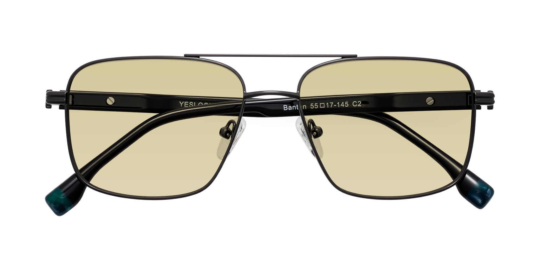 Folded Front of Banten in Gunmetal with Light Champagne Tinted Lenses