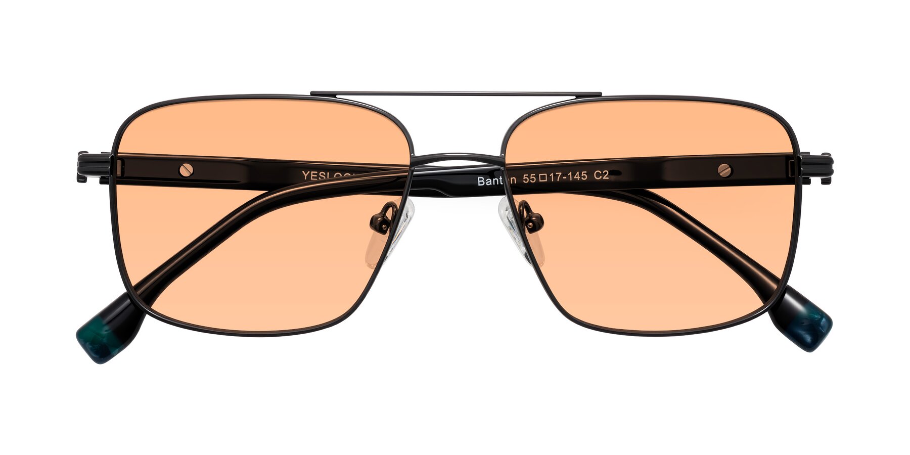 Folded Front of Banten in Gunmetal with Light Orange Tinted Lenses