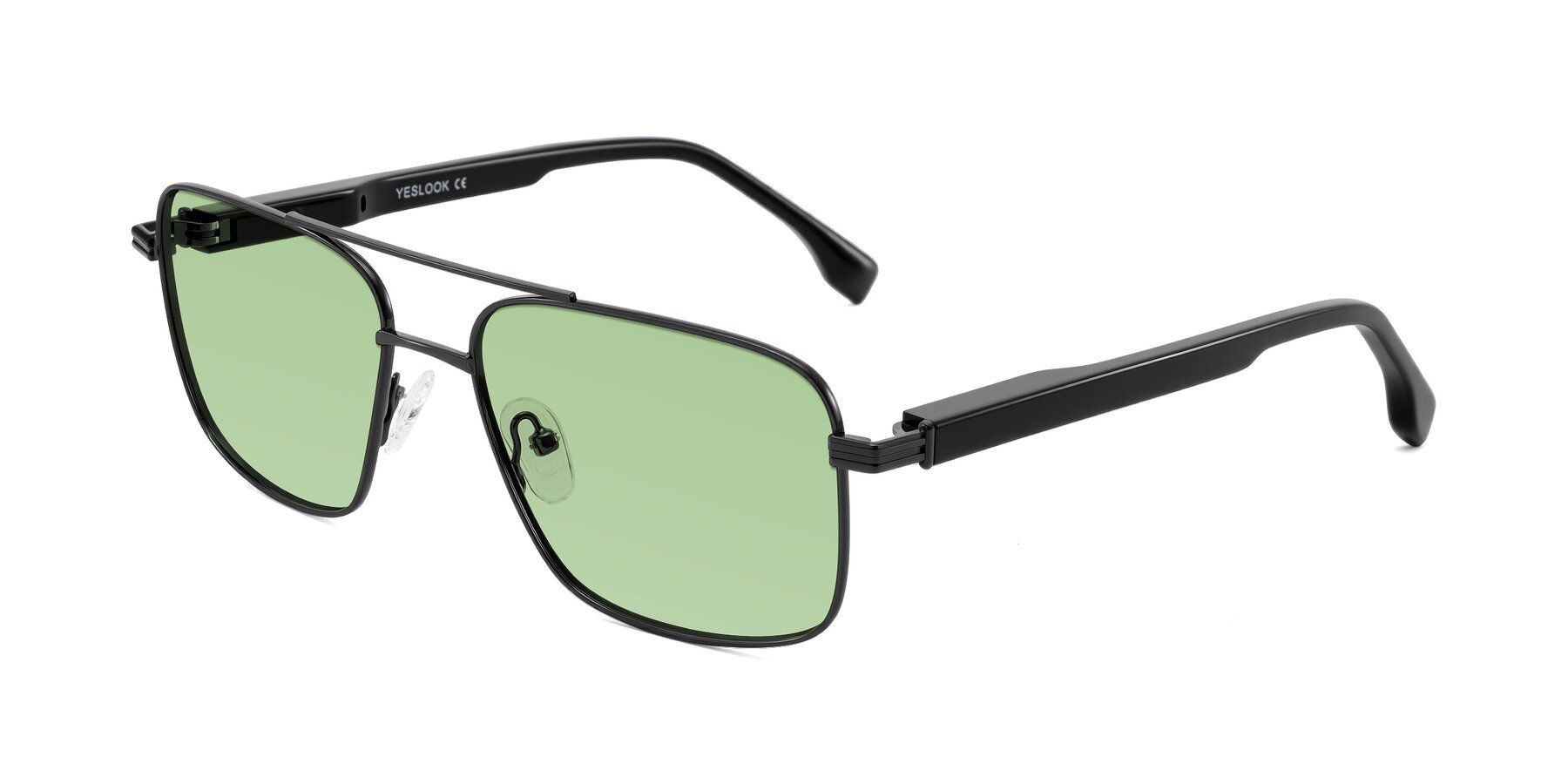 Angle of Banten in Gunmetal with Medium Green Tinted Lenses