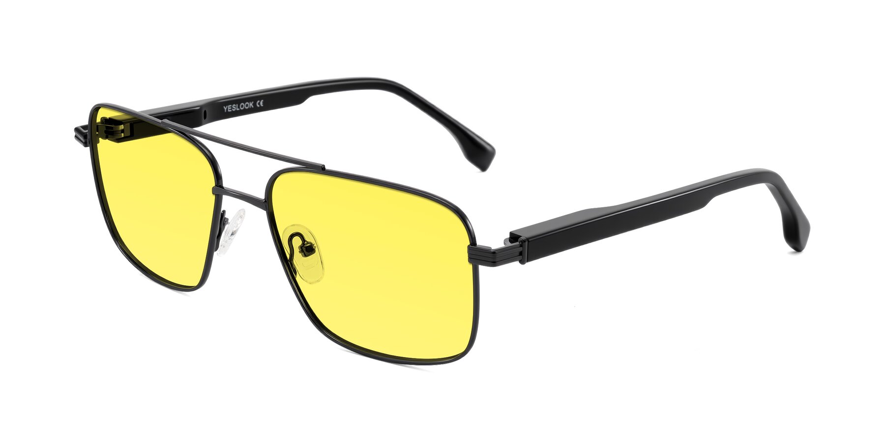 Angle of Banten in Gunmetal with Medium Yellow Tinted Lenses