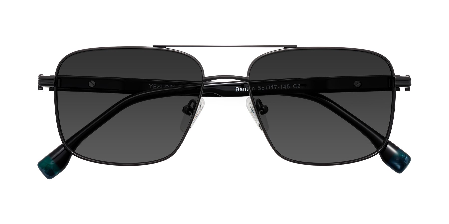 Folded Front of Banten in Gunmetal with Gray Tinted Lenses