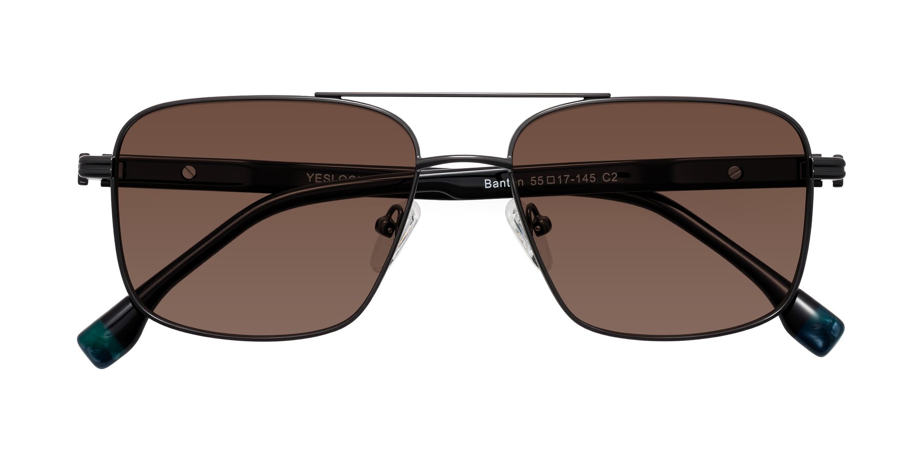 Folded Front of Banten in Gunmetal with Brown Tinted Lenses