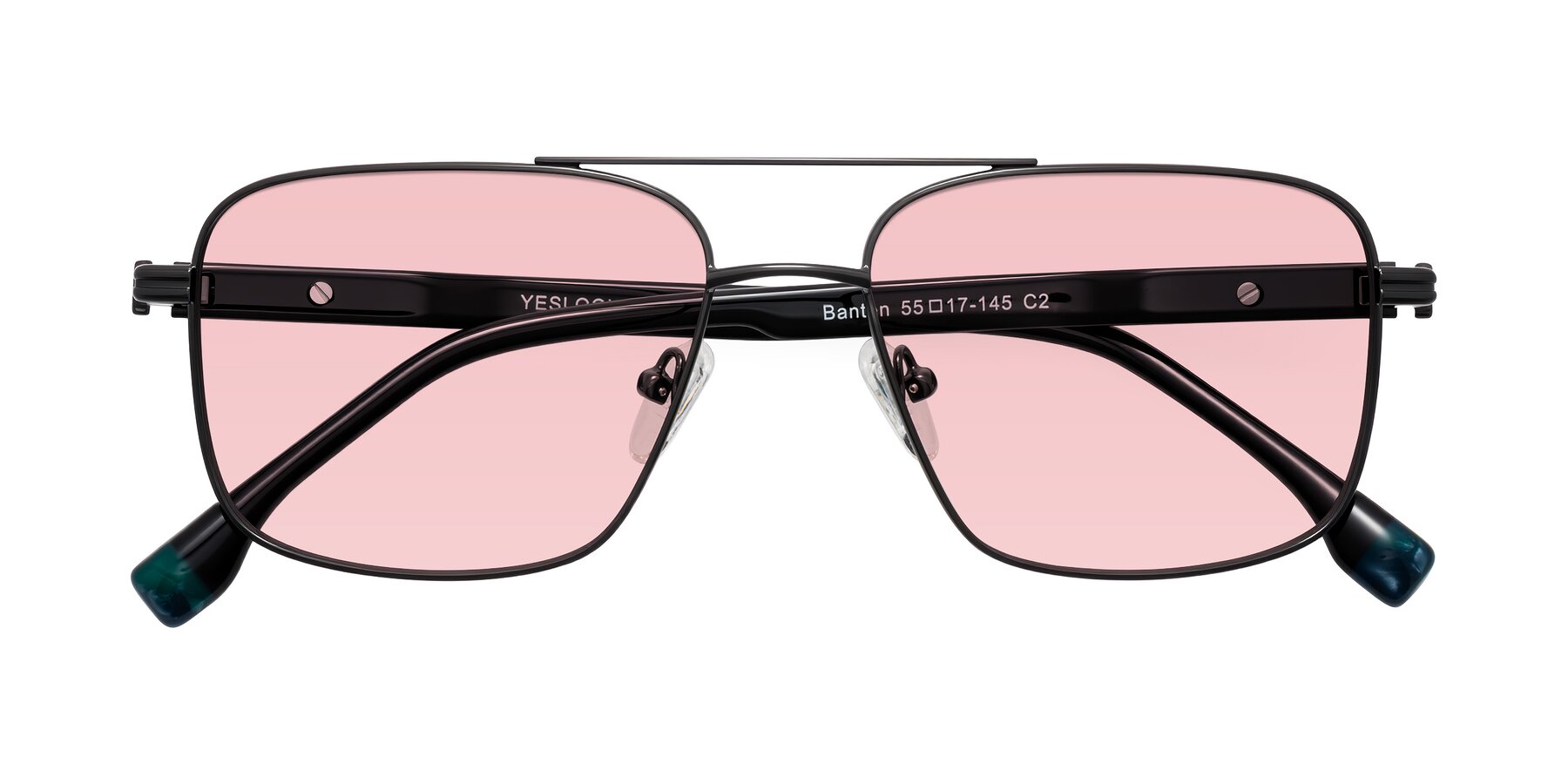 Folded Front of Banten in Gunmetal with Light Garnet Tinted Lenses