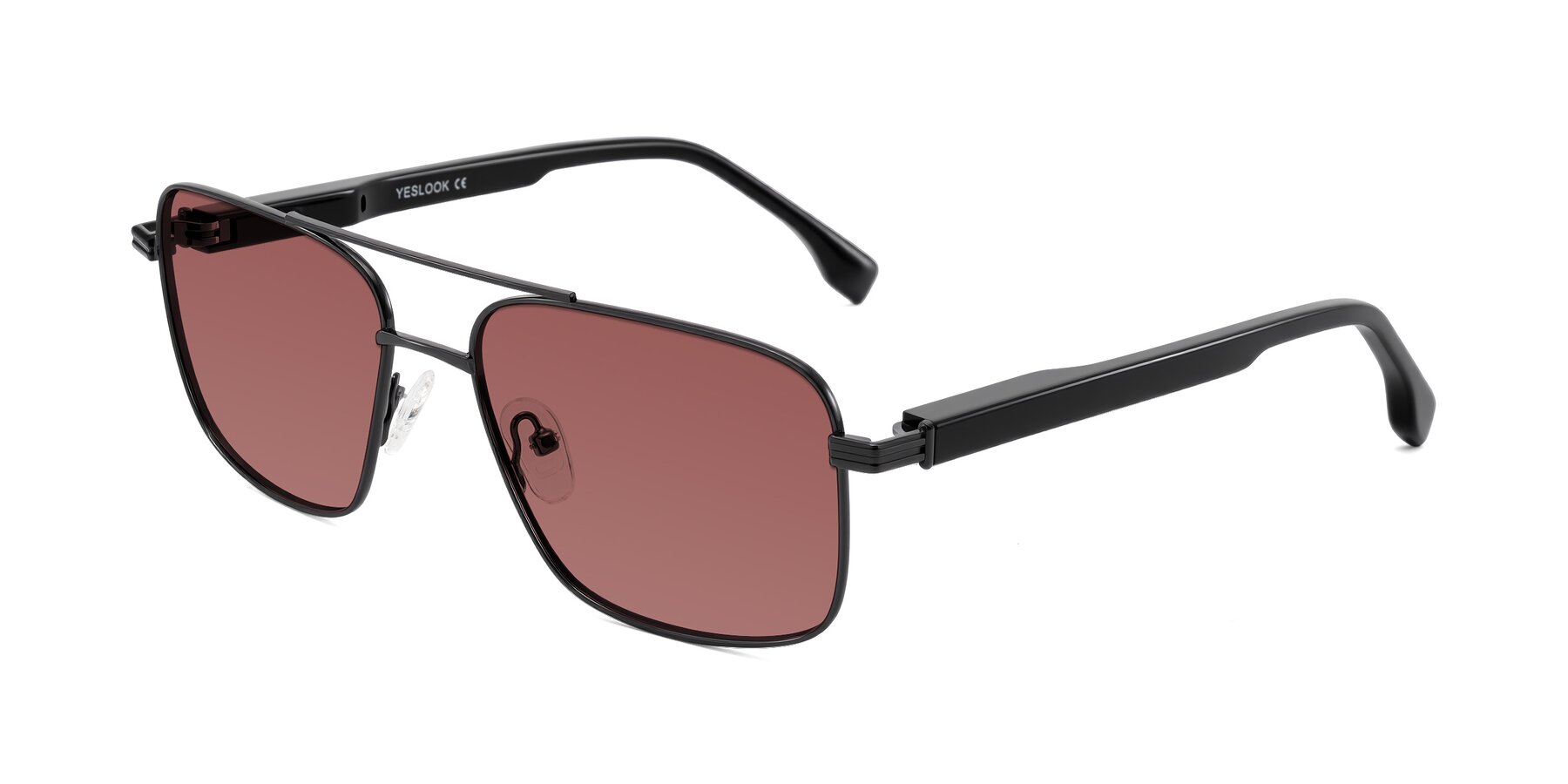 Angle of Banten in Gunmetal with Garnet Tinted Lenses