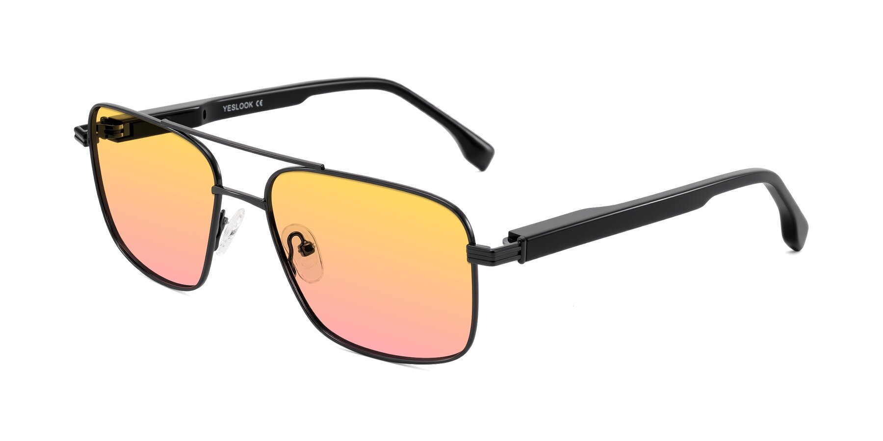 Angle of Banten in Gunmetal with Yellow / Pink Gradient Lenses