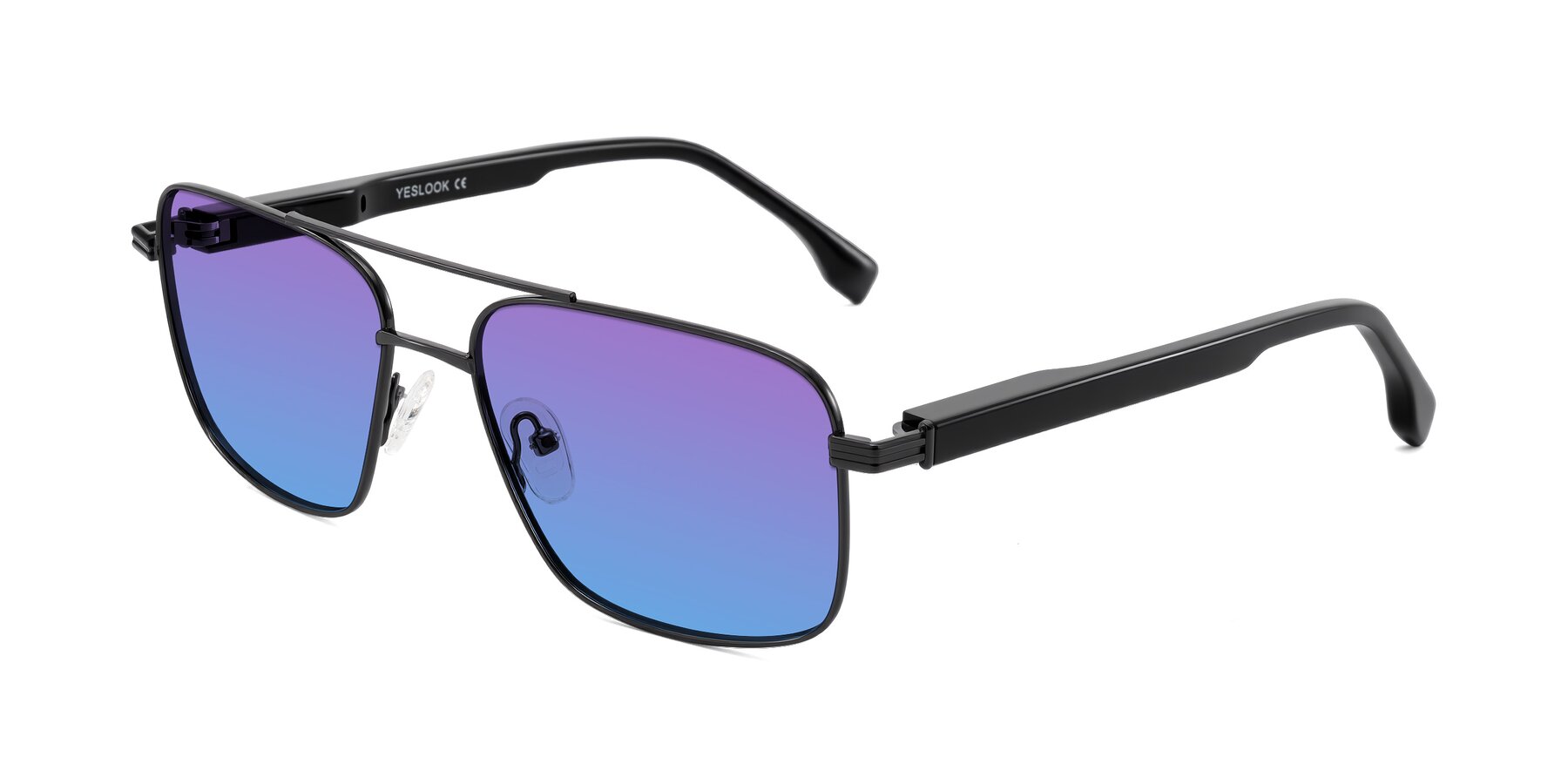 Angle of Banten in Gunmetal with Purple / Blue Gradient Lenses