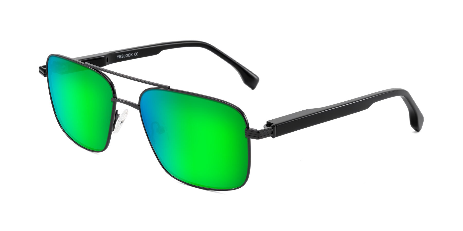 Angle of Banten in Gunmetal with Green Mirrored Lenses