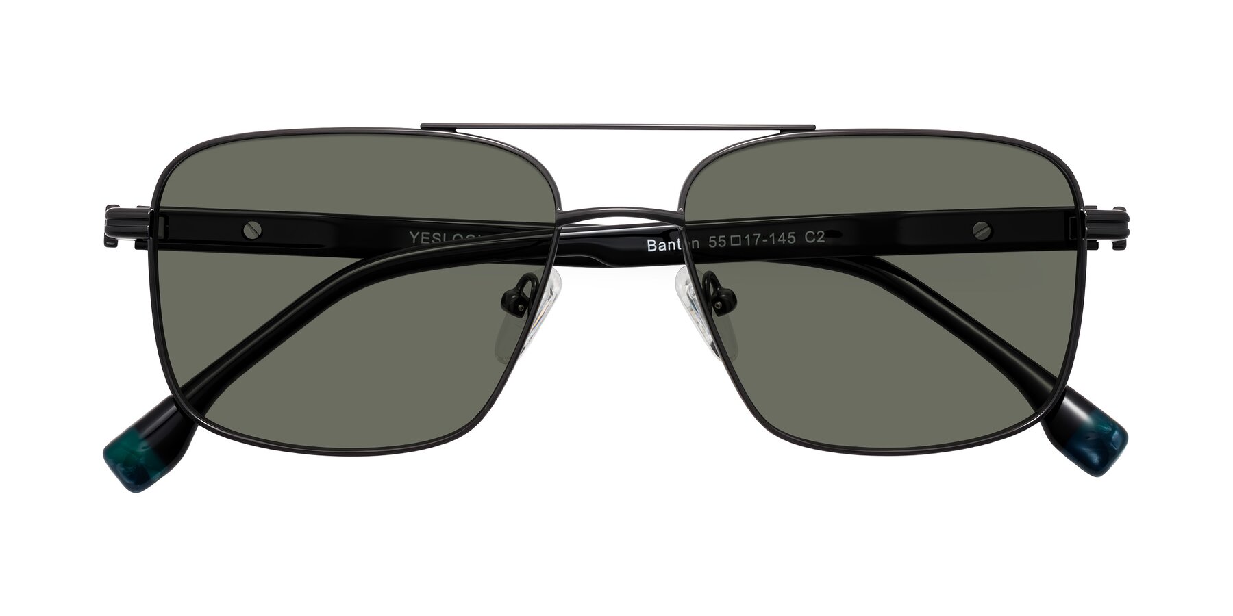 Folded Front of Banten in Gunmetal with Gray Polarized Lenses