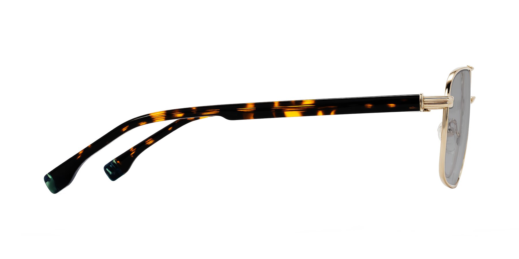 Side of Banten in Gold with Light Gray Tinted Lenses