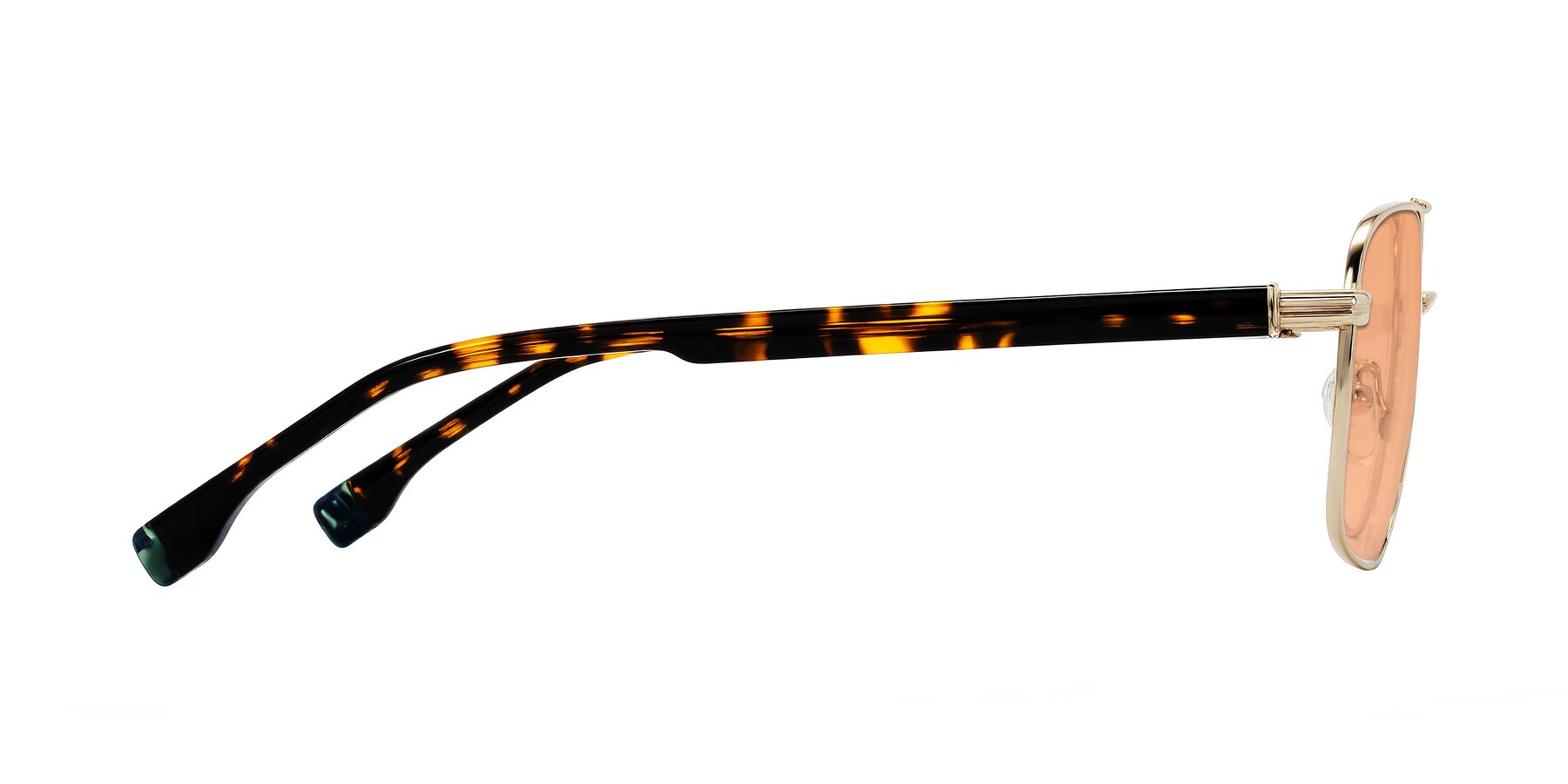 Side of Banten in Gold with Light Orange Tinted Lenses