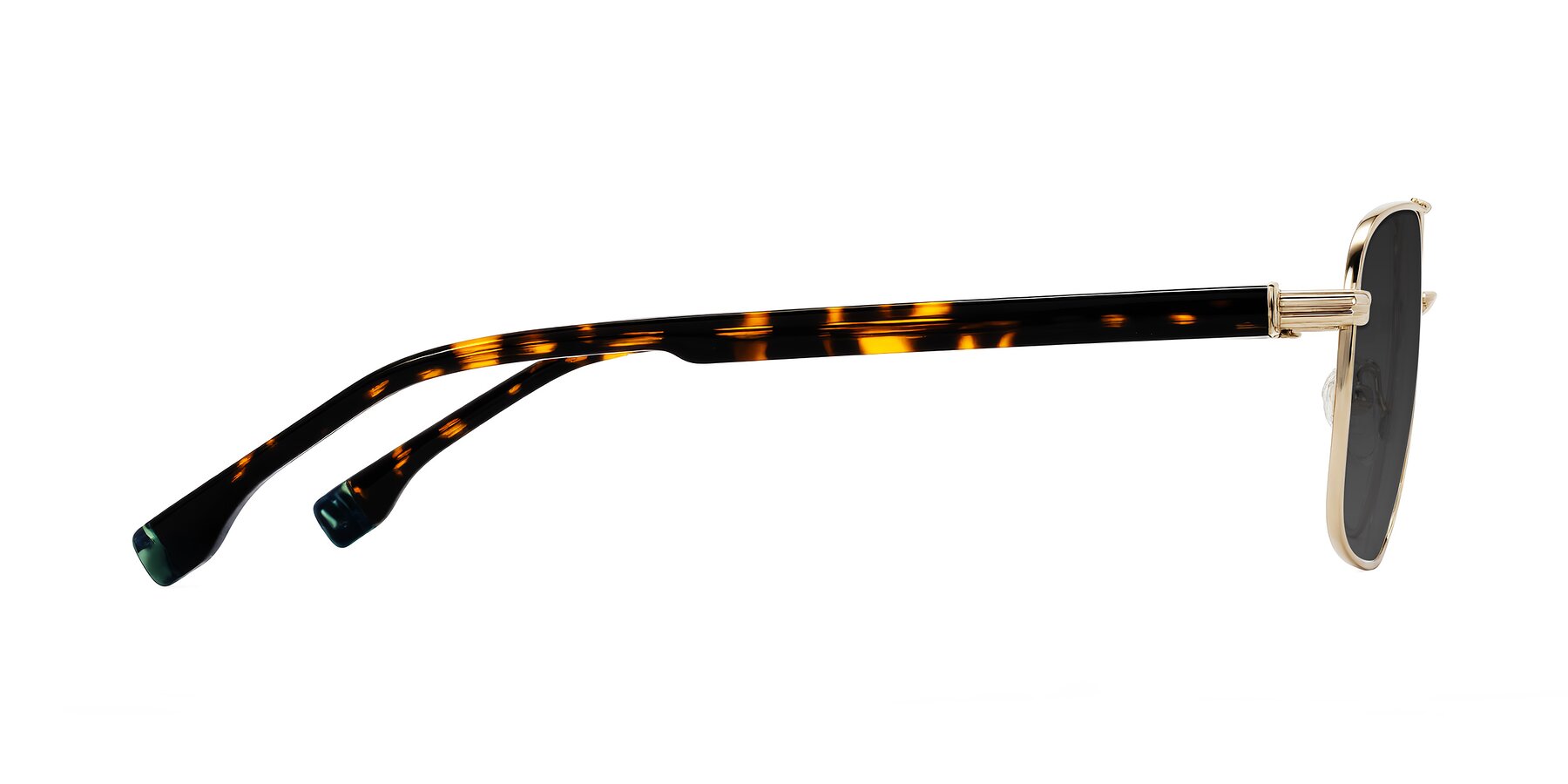 Side of Banten in Gold with Gray Tinted Lenses