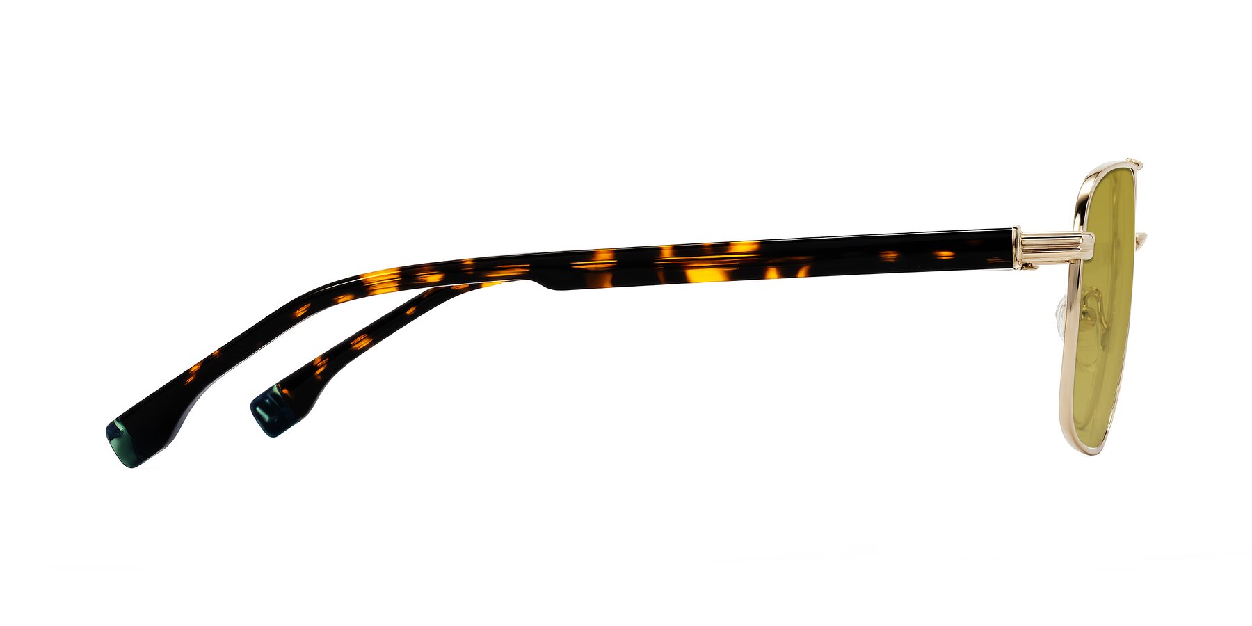 Side of Banten in Gold with Champagne Tinted Lenses