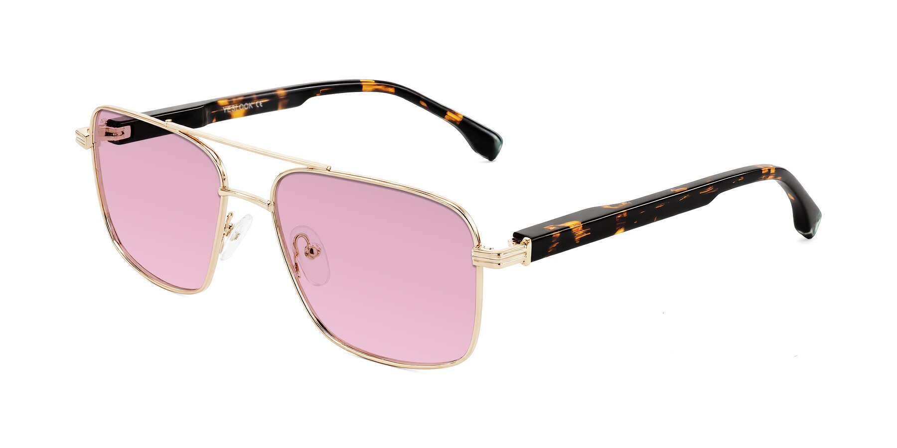 Angle of Banten in Gold with Light Wine Tinted Lenses