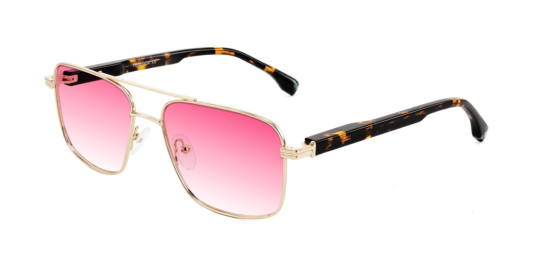 Angle of Banten in Gold with Pink Gradient Lenses