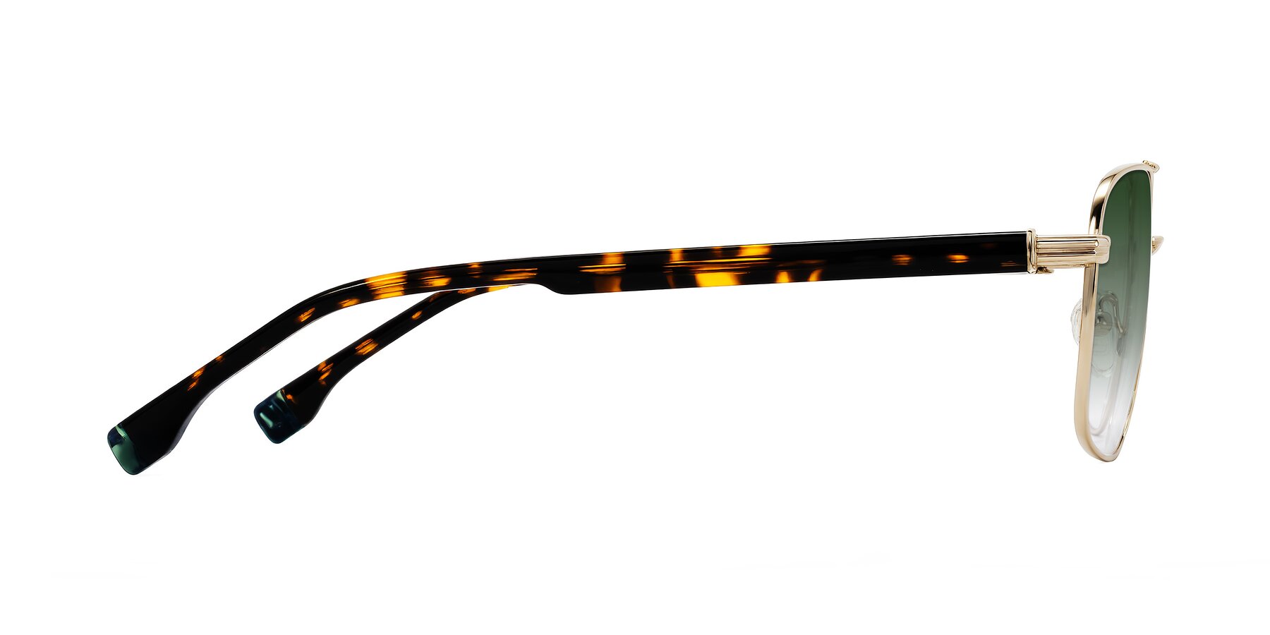 Side of Banten in Gold with Green Gradient Lenses