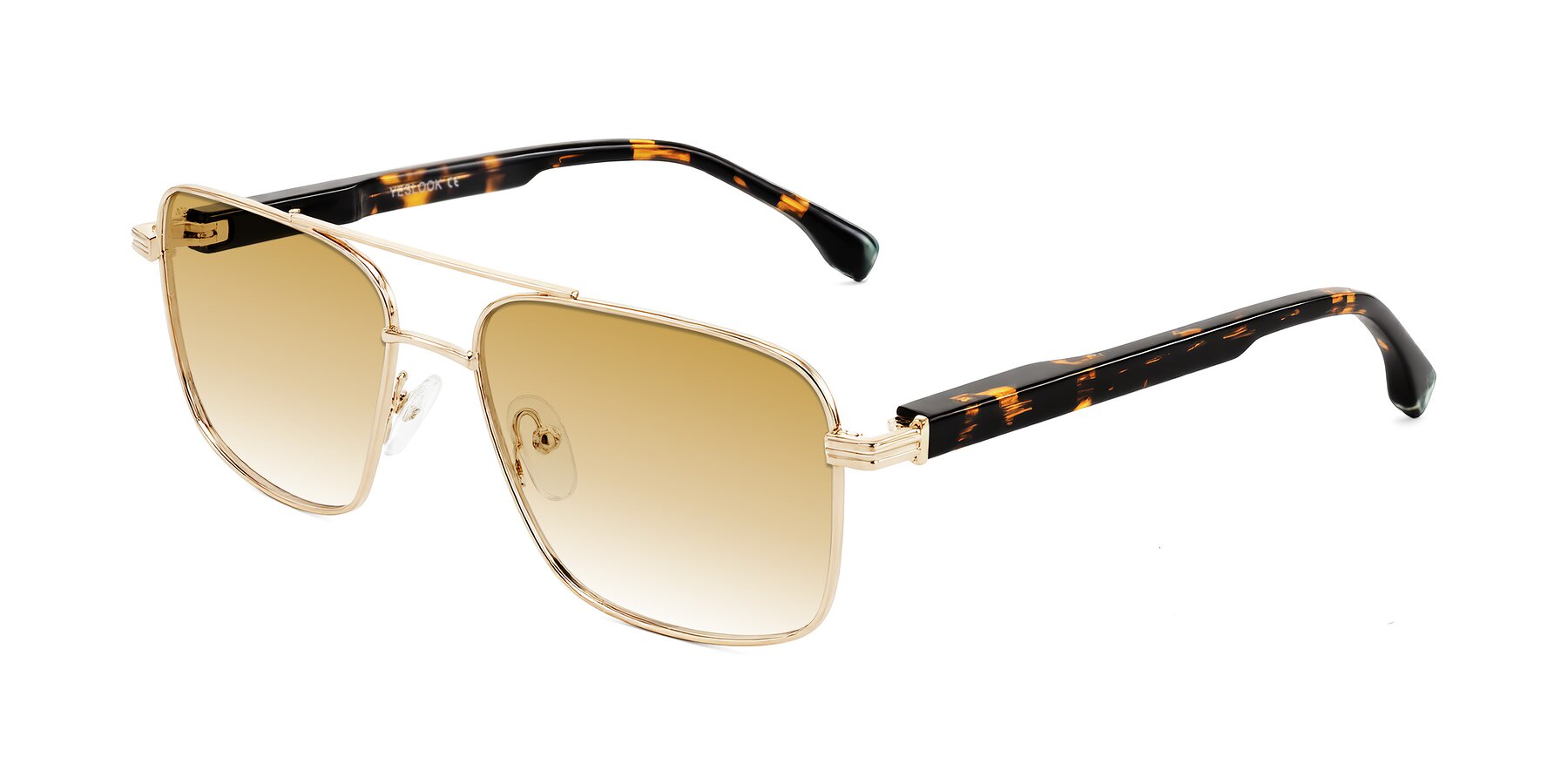 Angle of Banten in Gold with Champagne Gradient Lenses