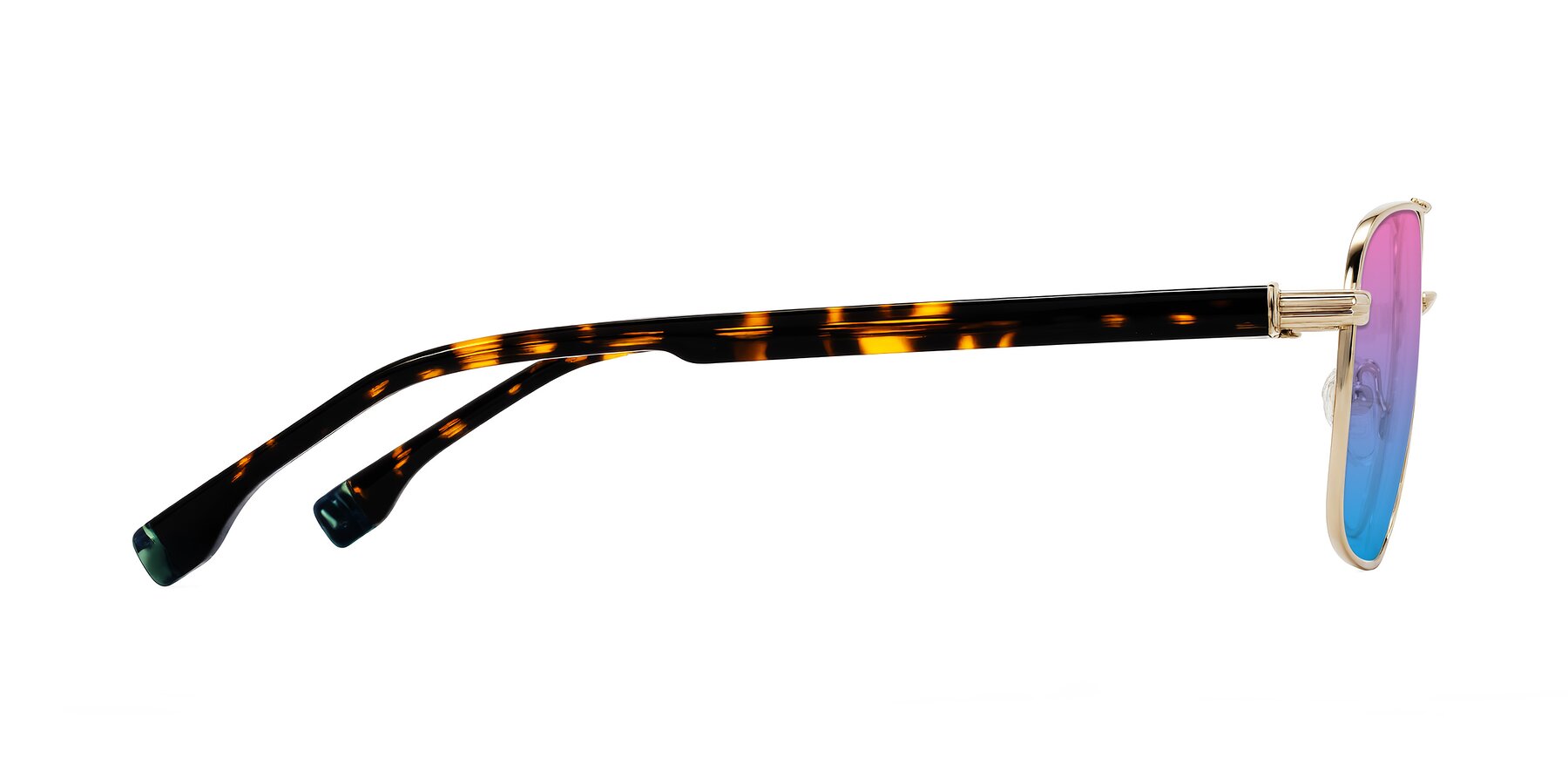 Side of Banten in Gold with Pink / Blue Gradient Lenses