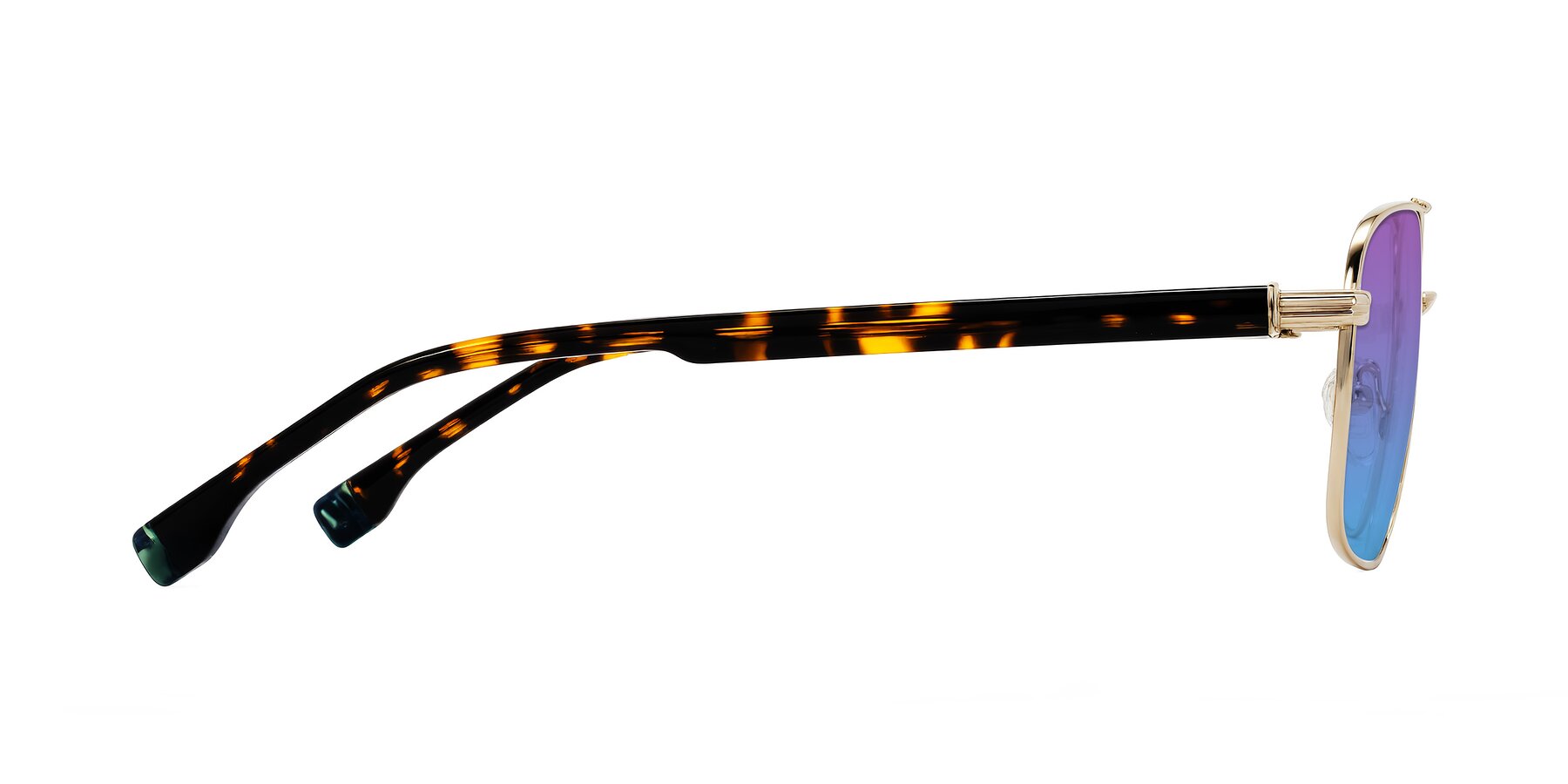 Side of Banten in Gold with Purple / Blue Gradient Lenses