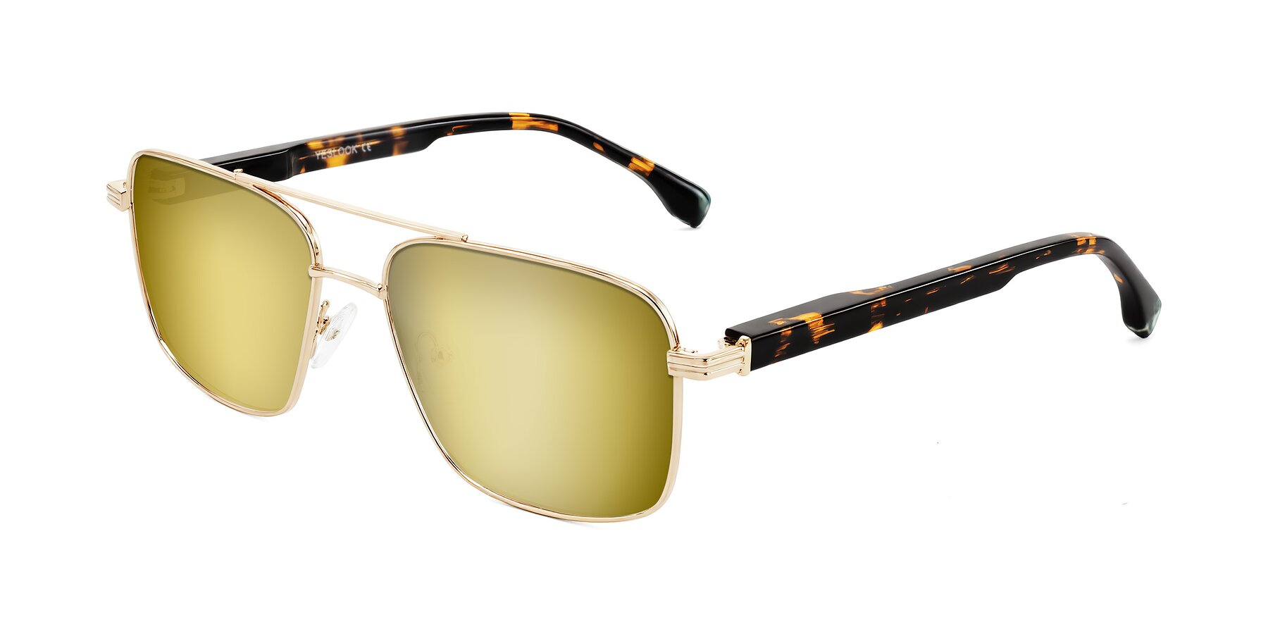 Angle of Banten in Gold with Gold Mirrored Lenses