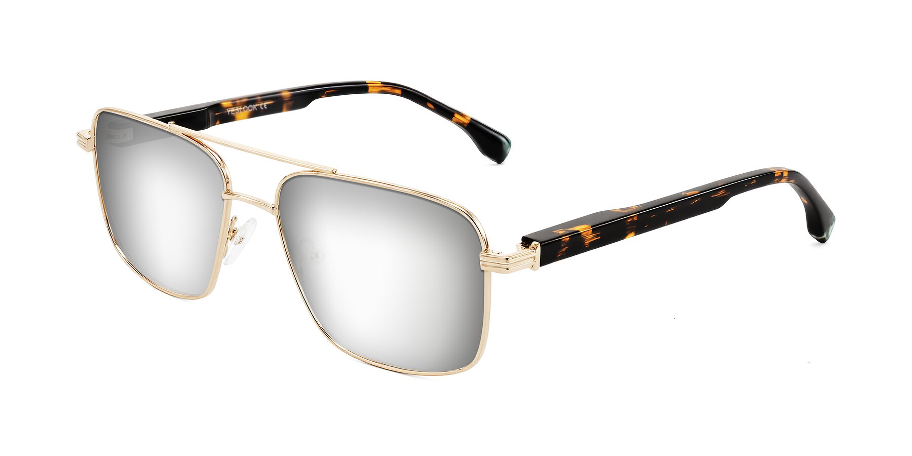 Angle of Banten in Gold with Silver Mirrored Lenses