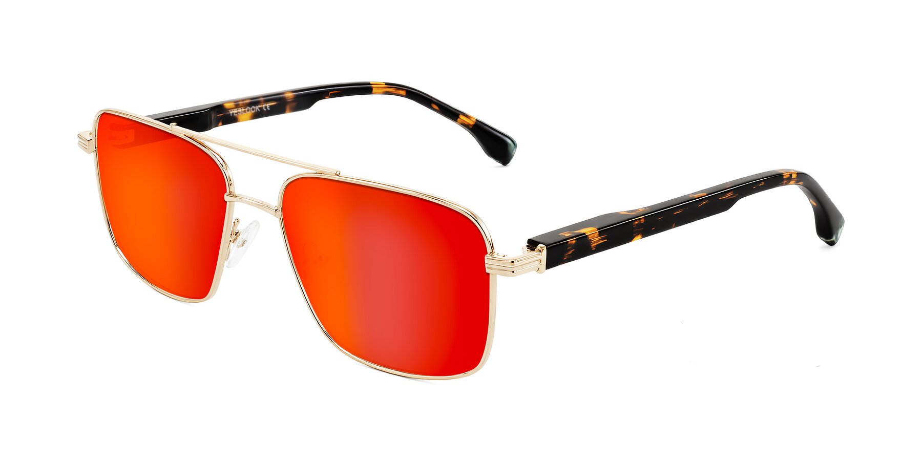 Angle of Banten in Gold with Red Gold Mirrored Lenses